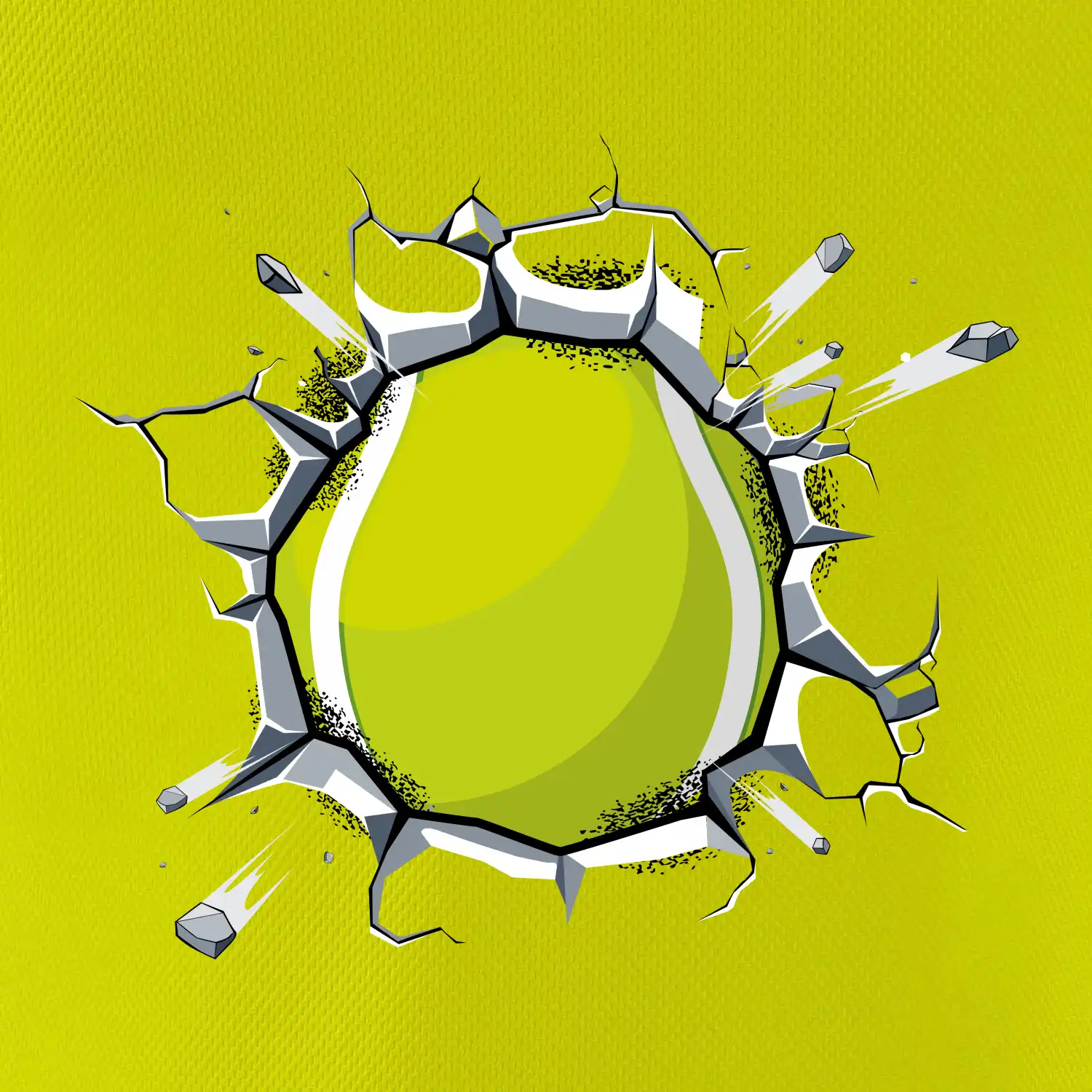 Tenisový míč v triku