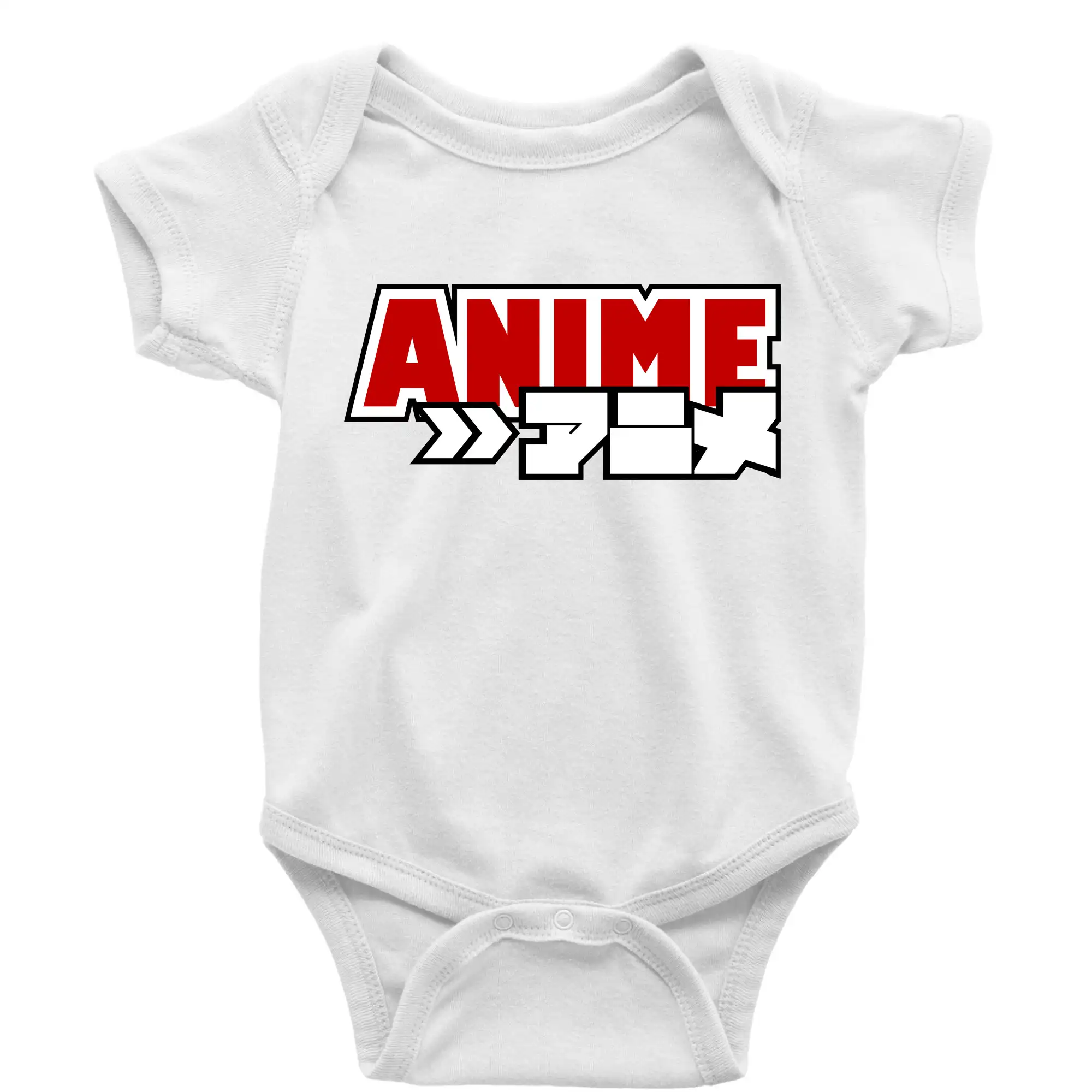 Ostatné nápisy - Anime nápis červený - Body dojčenské s krátkym rukávom