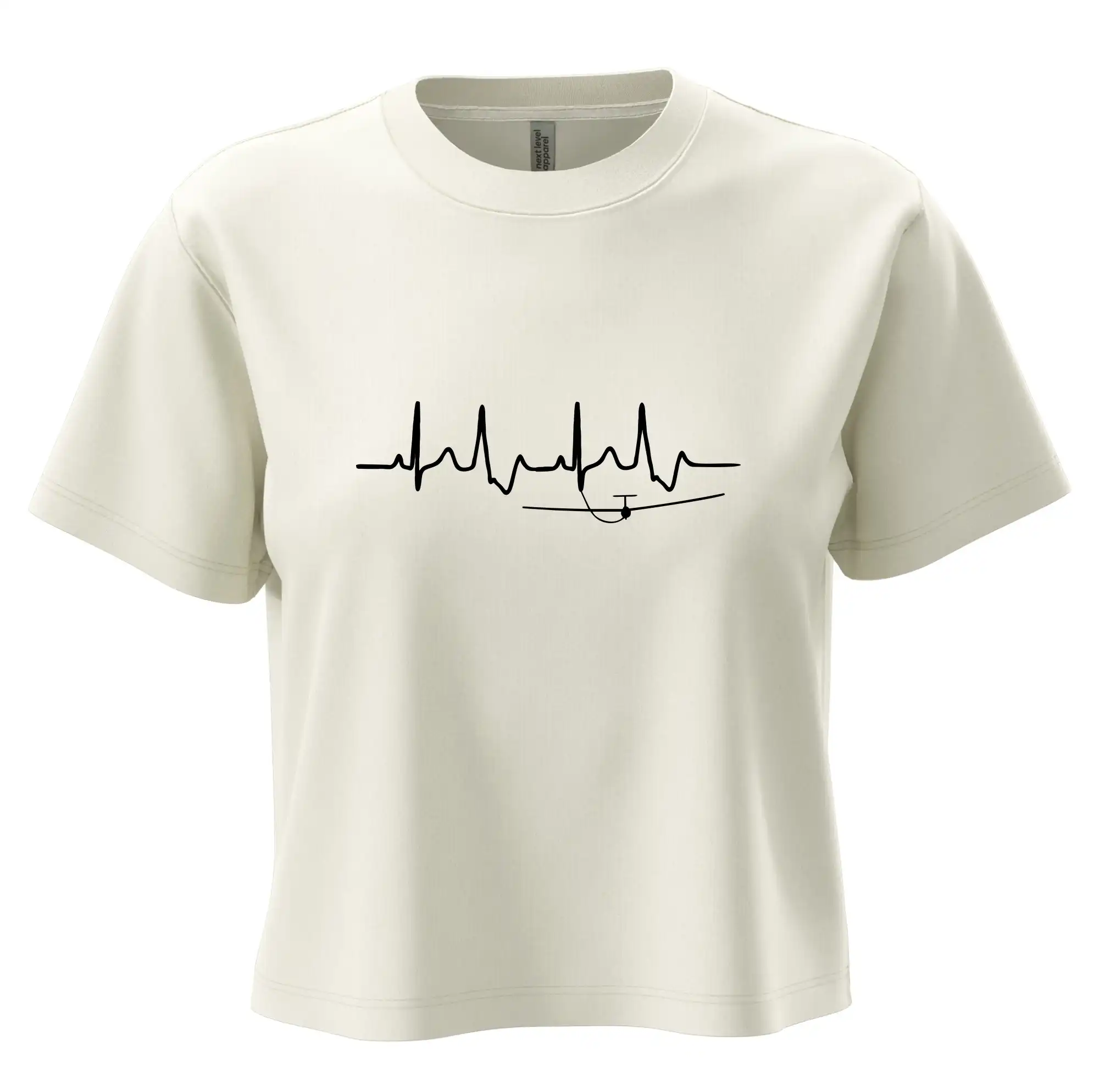 Tričká s lietadlami - EKG kluzák - Boxy cropped tričko OVERSIZE