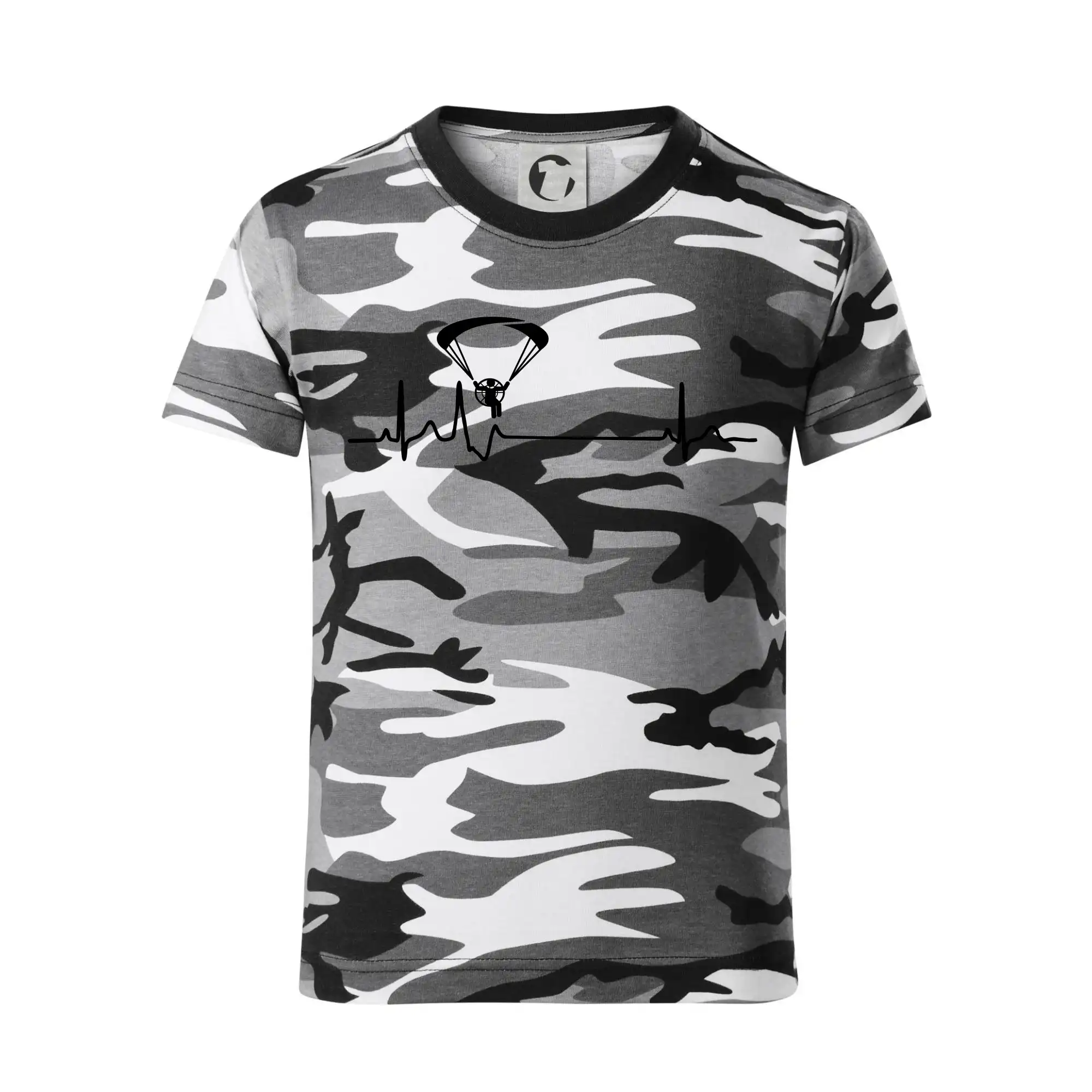 Tričká s motívom paraglidingu - EKG paramotor - Detské maskáčové tričko