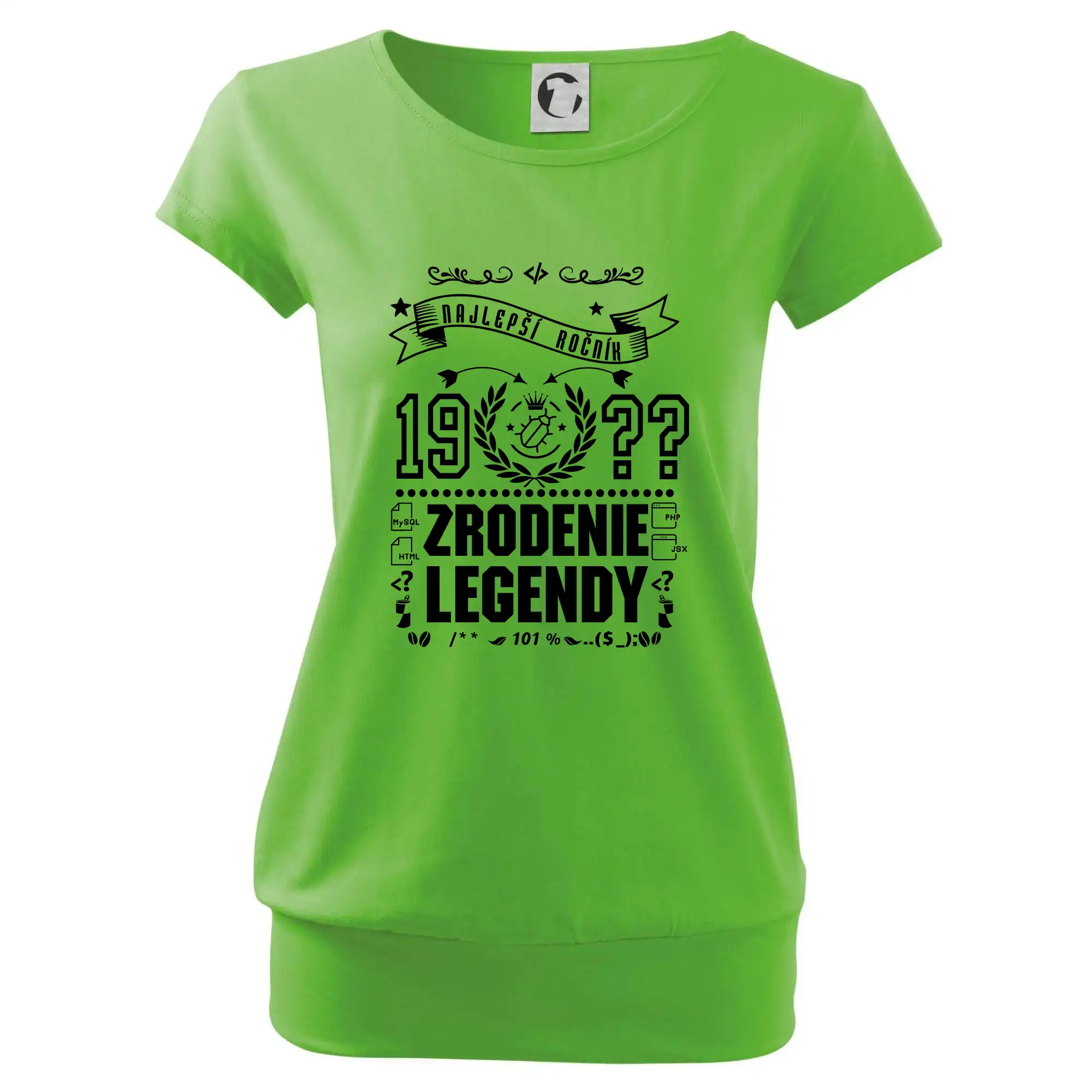 Trička Zrodenie legendy - Zrodenie legendy pre programátora - Voľné tričko city