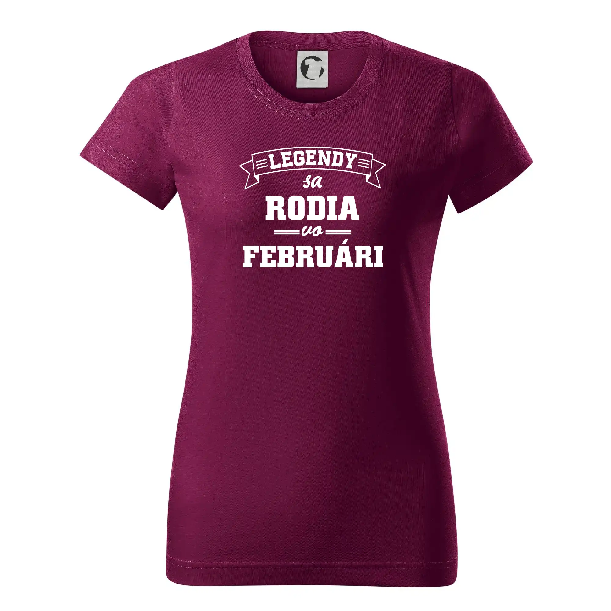 Tričká pre narodené vo februári - Legendy sa rodia vo februári - Dámske tričko basic - ľahko voľnejšie a dlhšie