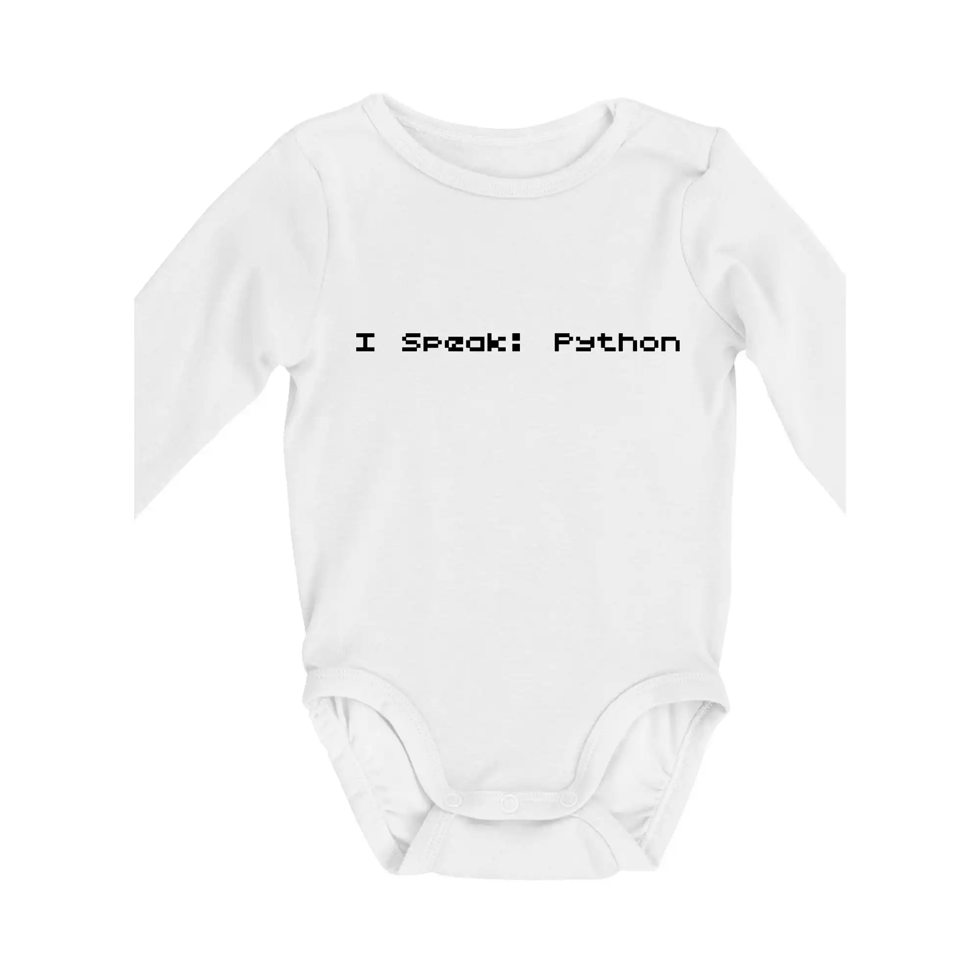 Tričká pre ajťákov - I Speak Python - Body dojčenské s dlhým rukávom