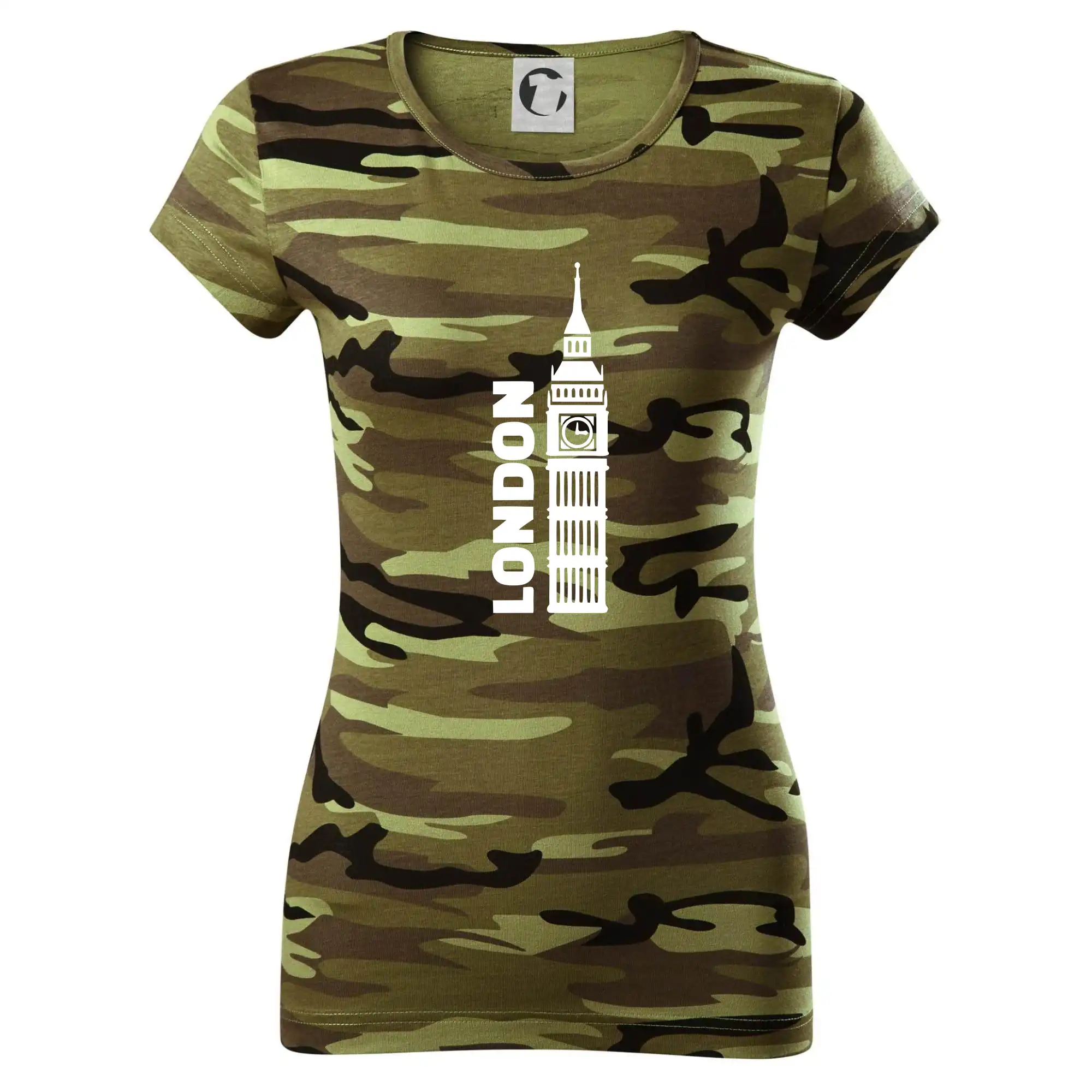 Tričká Anglicko - London veža - Dámske maskáčové tričko