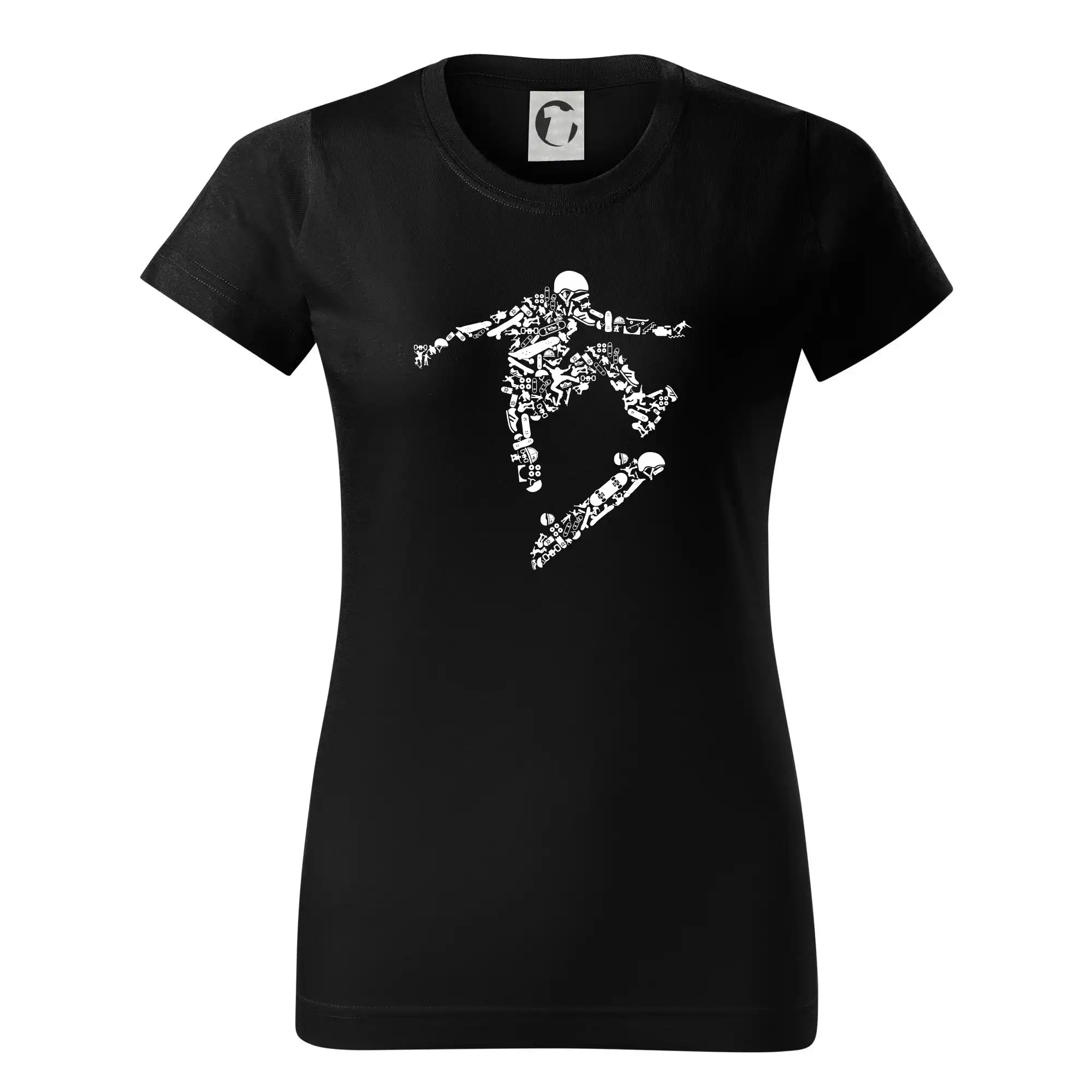 Grafické tričká - Skater icons - Dámske tričko basic - ľahko voľnejšie a dlhšie