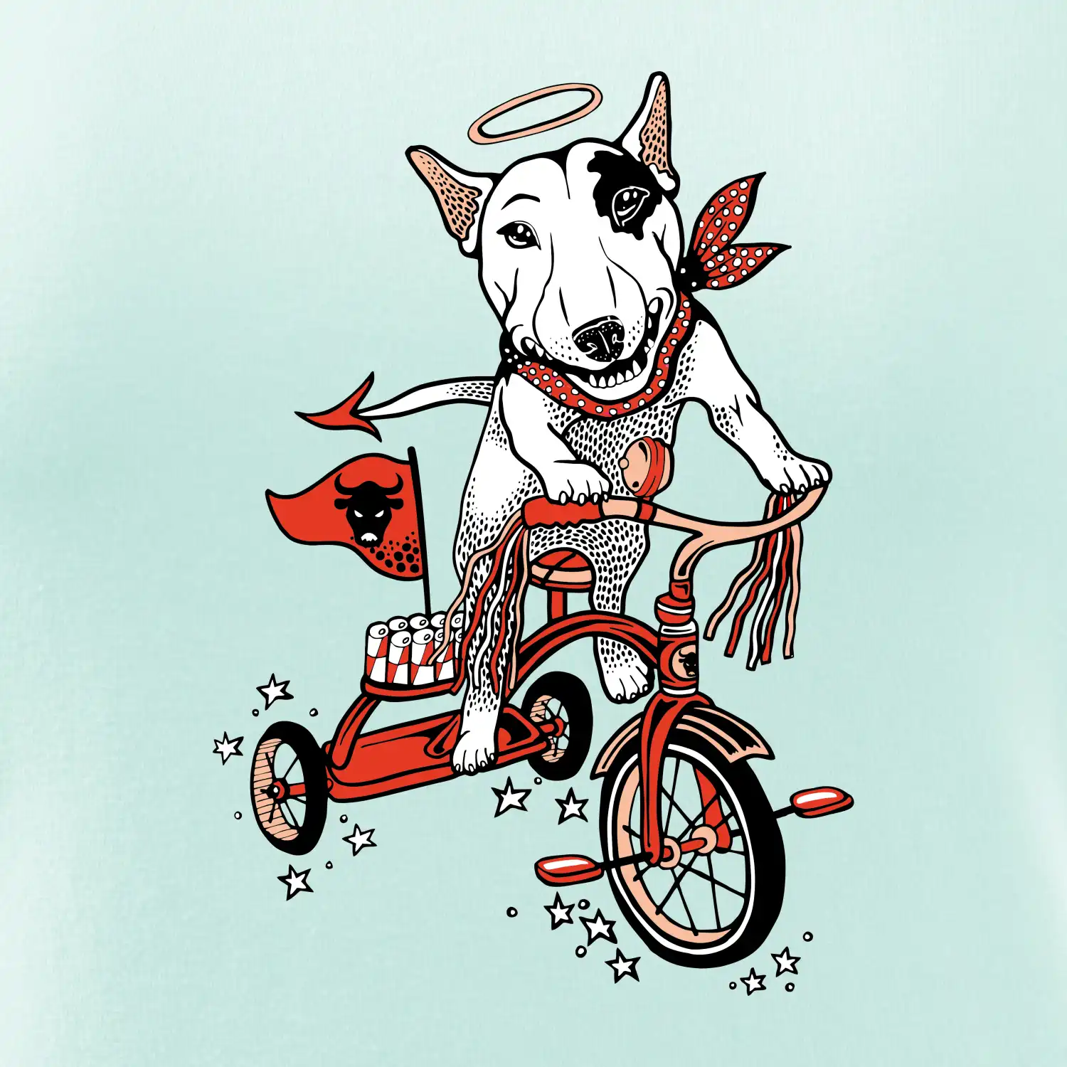 Bull terier anděl (Pecka design)