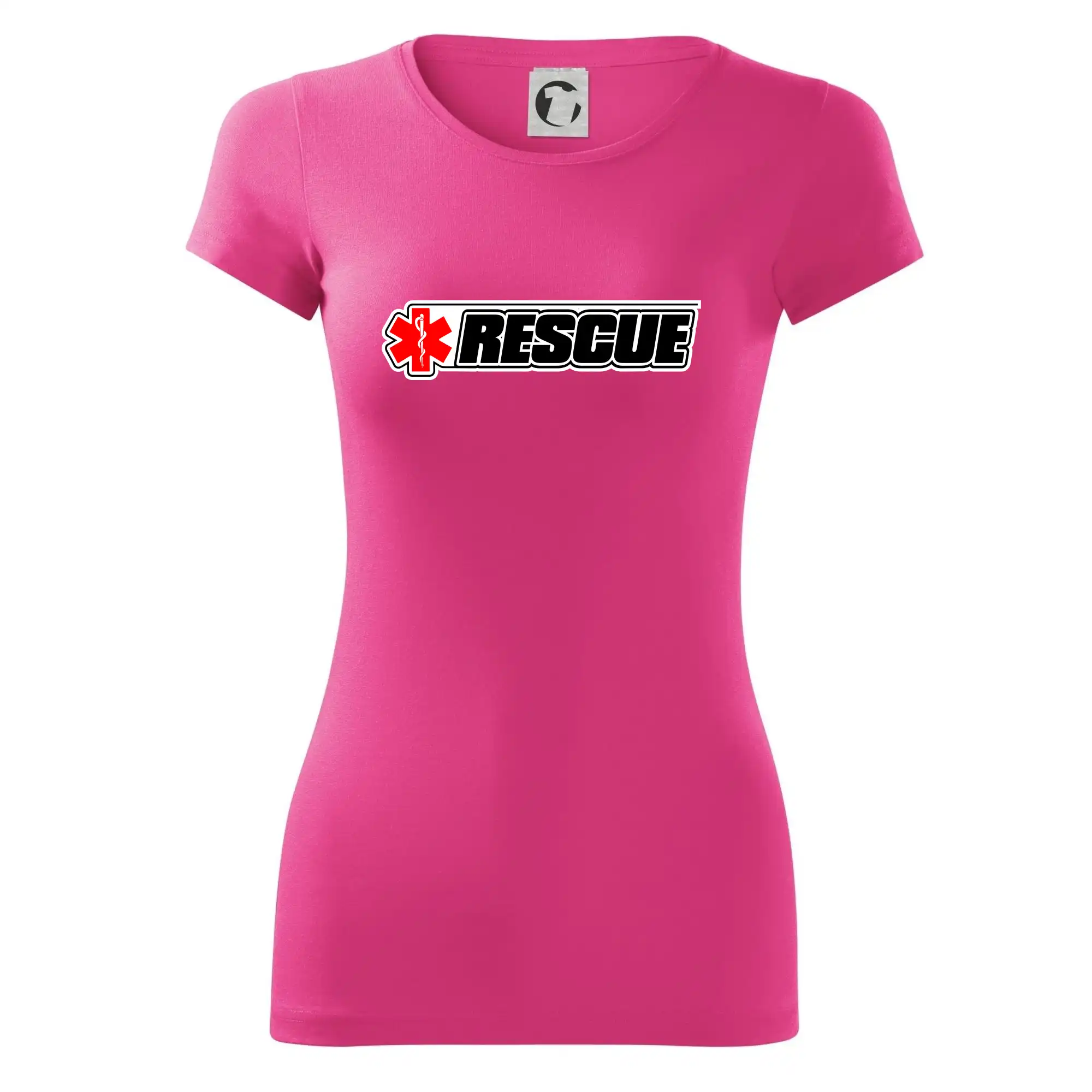 Tričká a mikiny pre záchranárov a lekárov - Kvalitné oblečenie pre zdravotníkov - Záchranár rescue kríž červený - Dámske tričko Glance - Priliehavejší strih