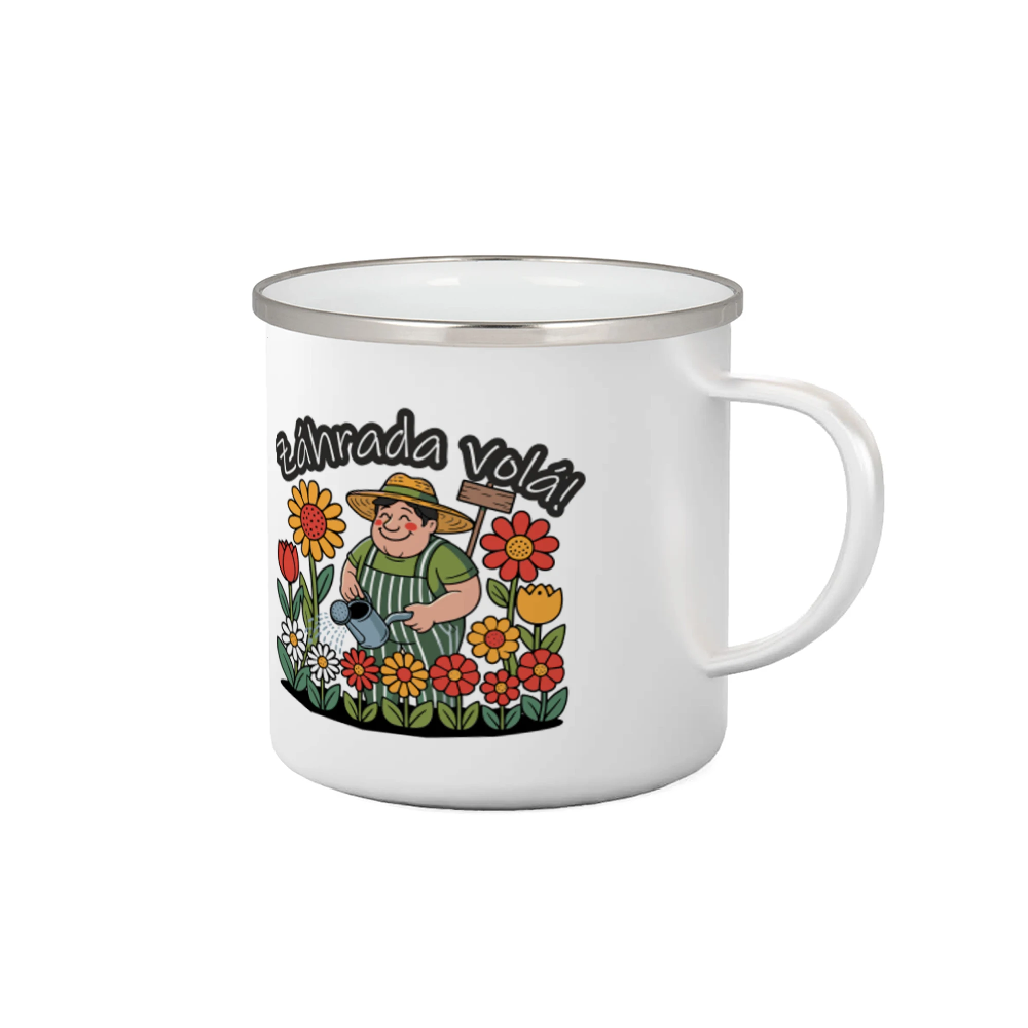 Tričká na chalupu - Záhrada volá - záhradník a slnečnice - Plecháčik