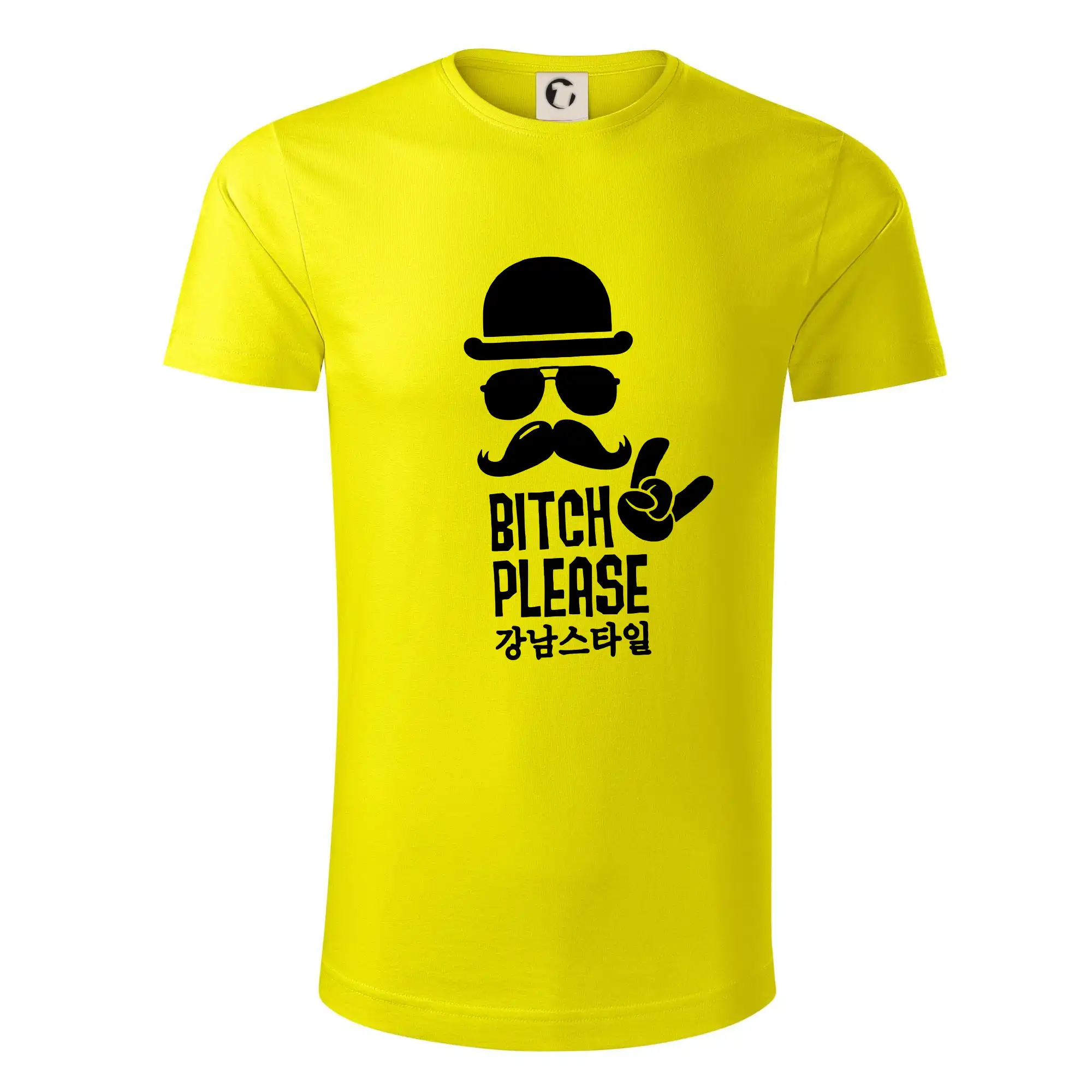 Tričká s fúzikmi - Bitch please! Mustache - Tričko z organickej bavlny