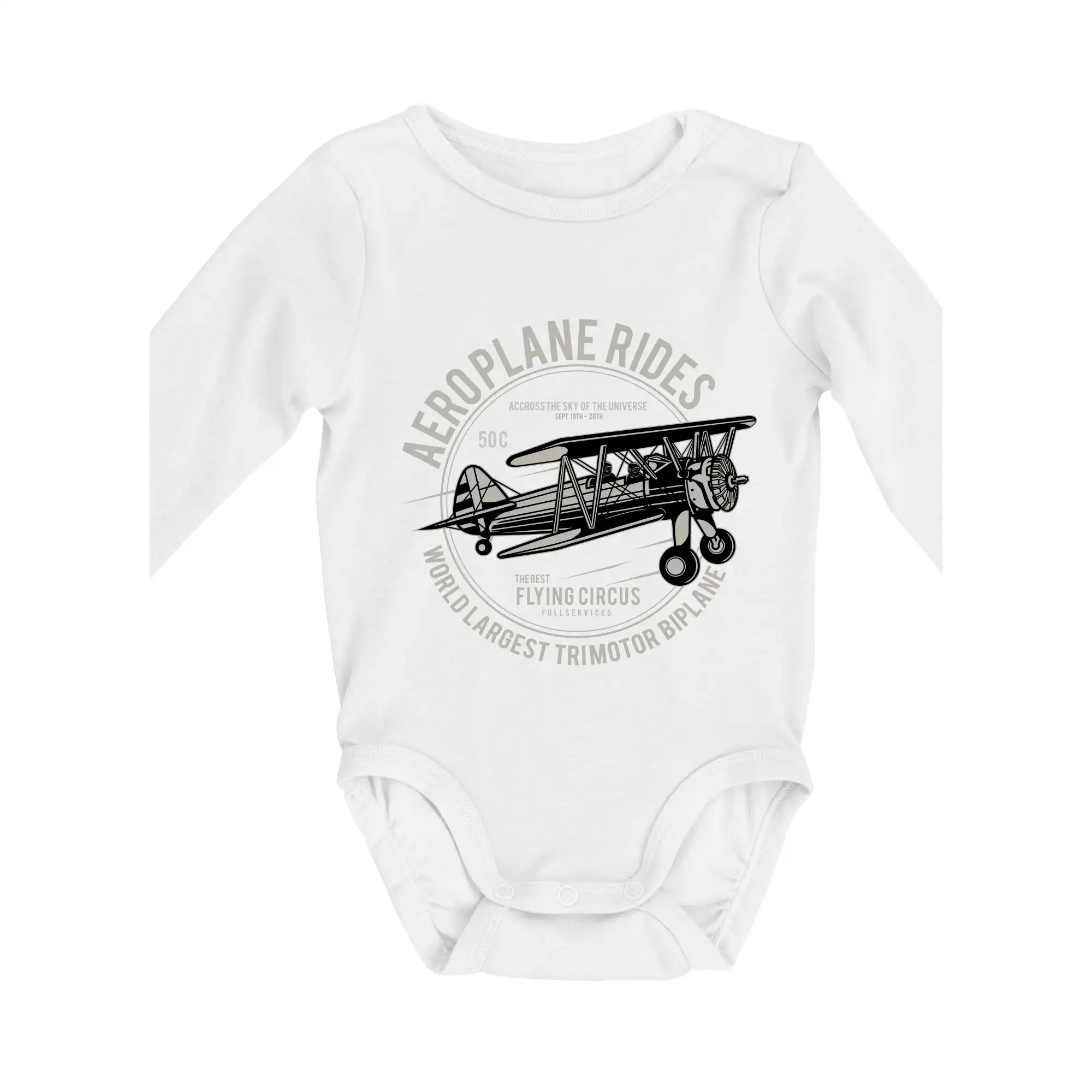 Aeroplane rides - Body dojčenské s dlhým rukávom