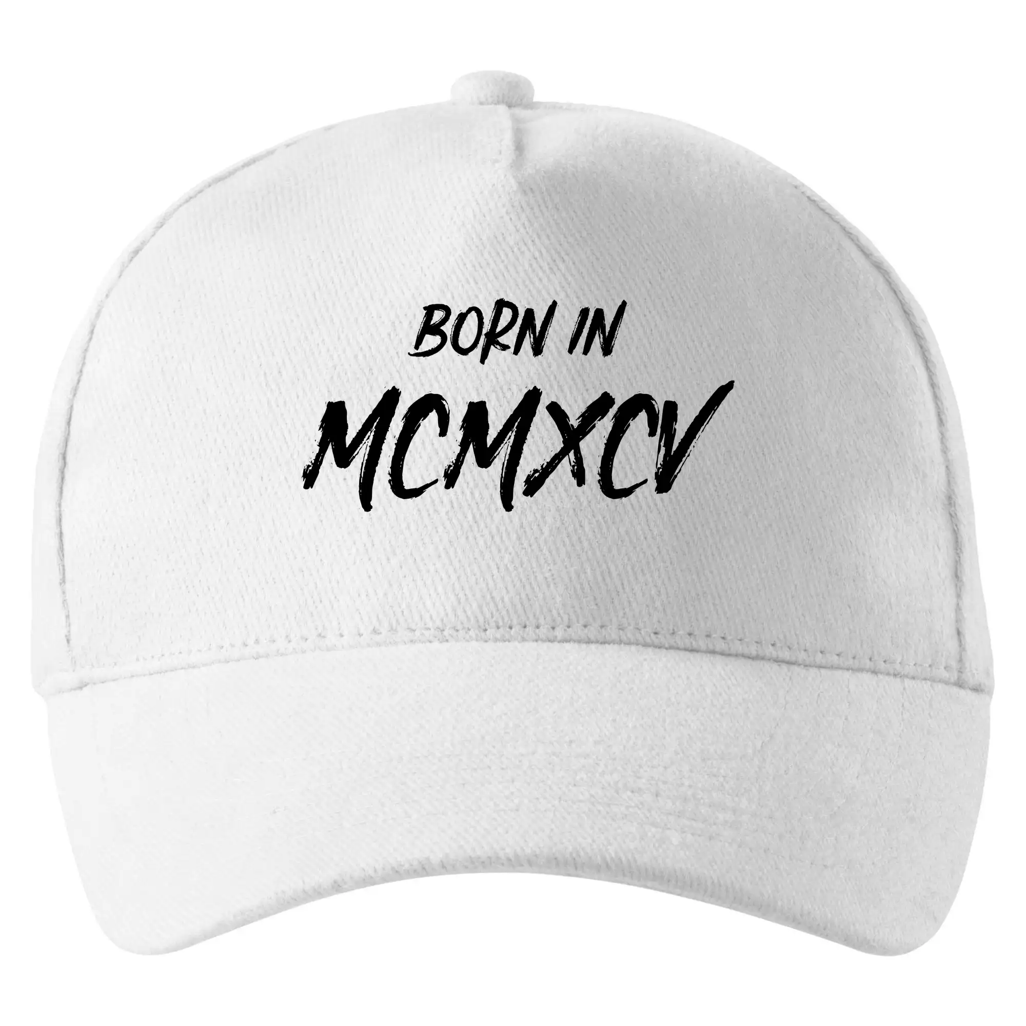 Veselé a vtipné hrnčeky s potlačou - Born in - Rímske číslo 1995 - Šiltovka so zahnutým šiltom a mosaznou sponou