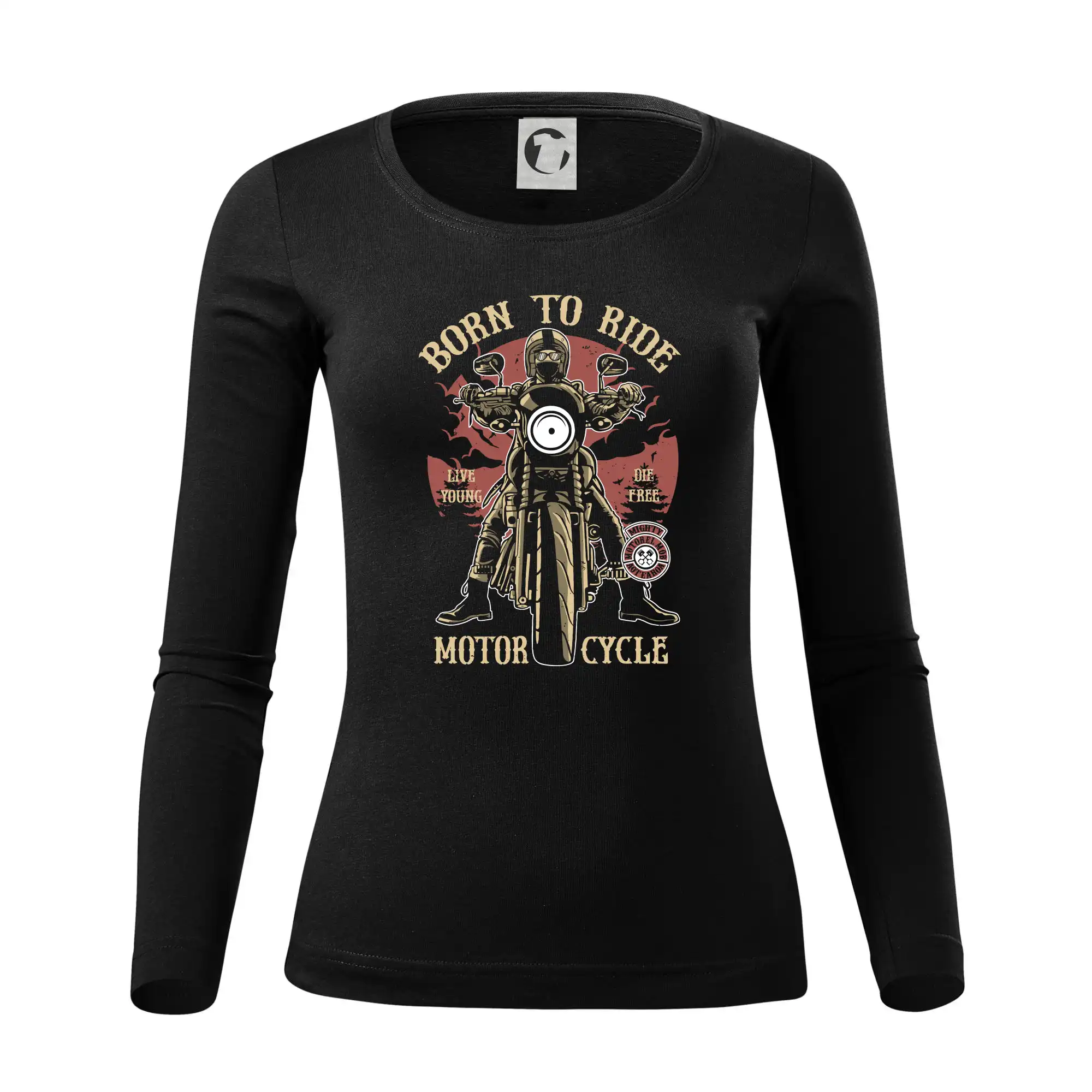 Born To Ride - motor cycle - Dámske tričko FIT-T LS - zužené