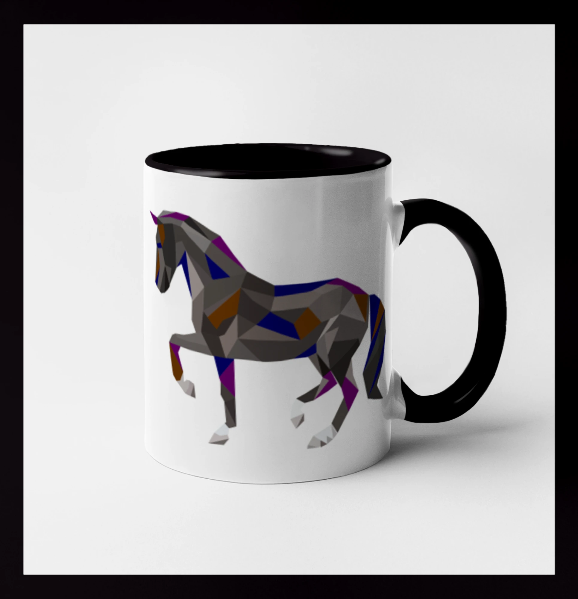 Kůň geometrie barevný
