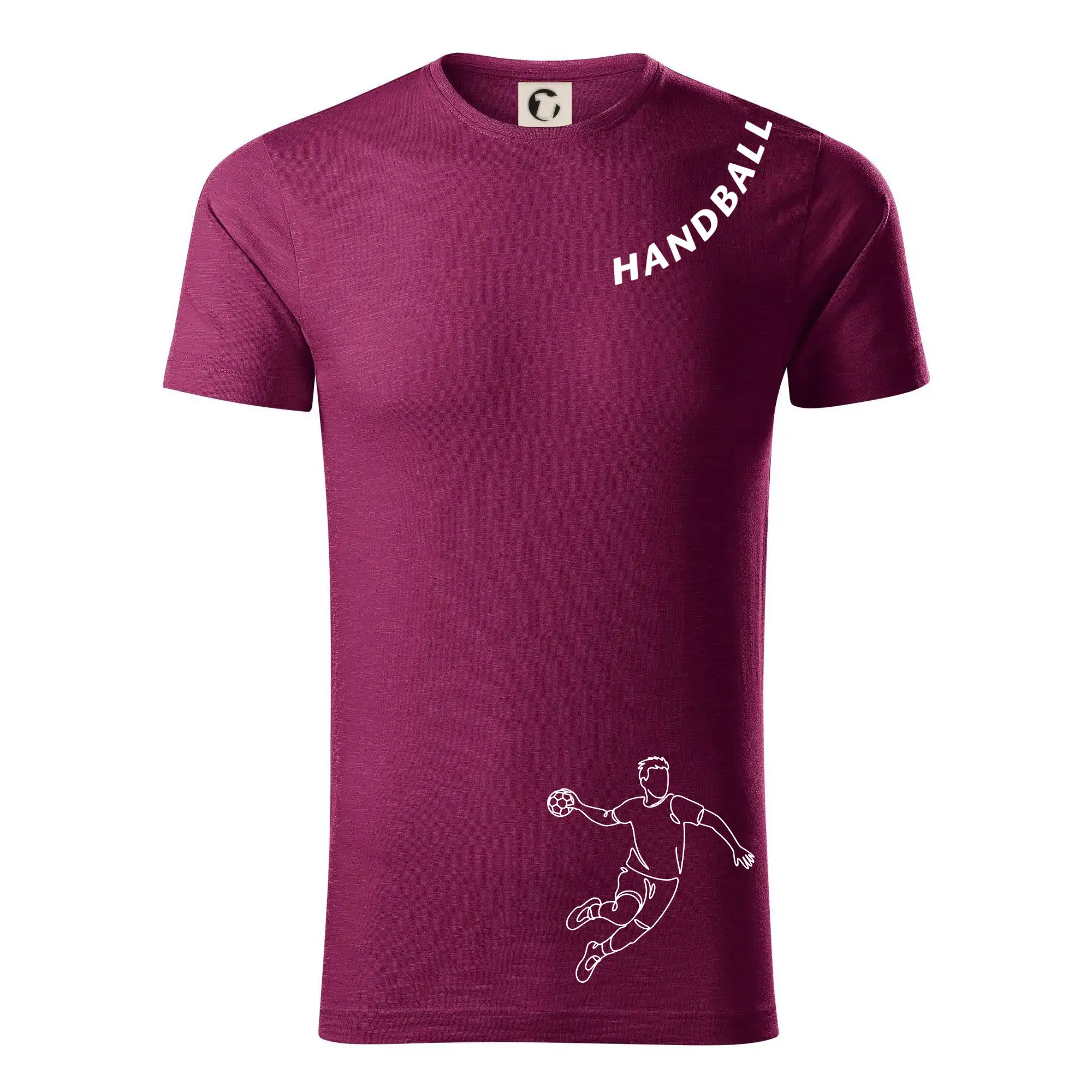 Tričká na hádzanú - Handball nápis šikmo - Tričko z organickej bavlny