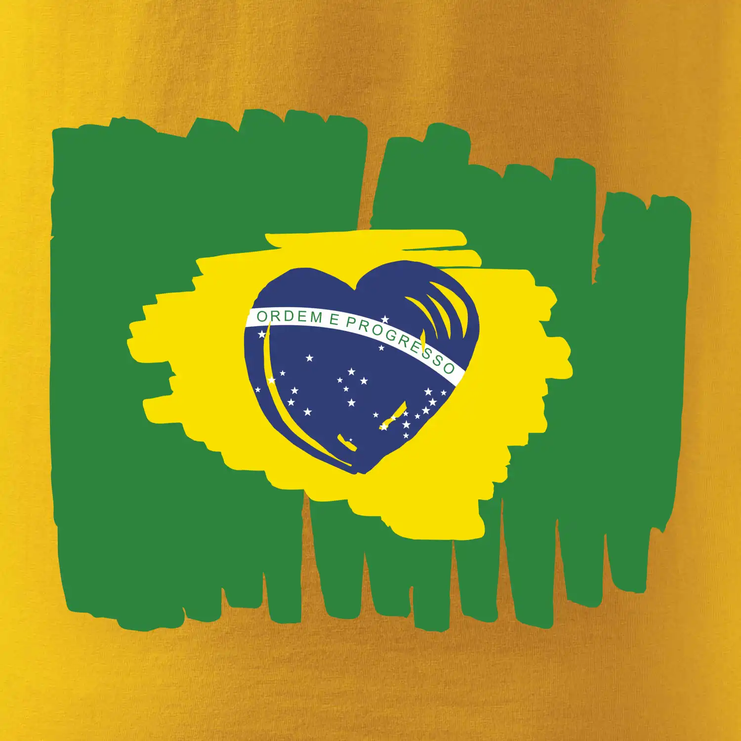 Brazílie vlajka srdce