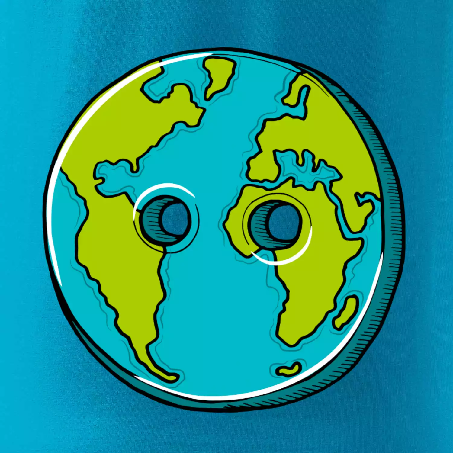 Planeta země knoflík (Pecka design)