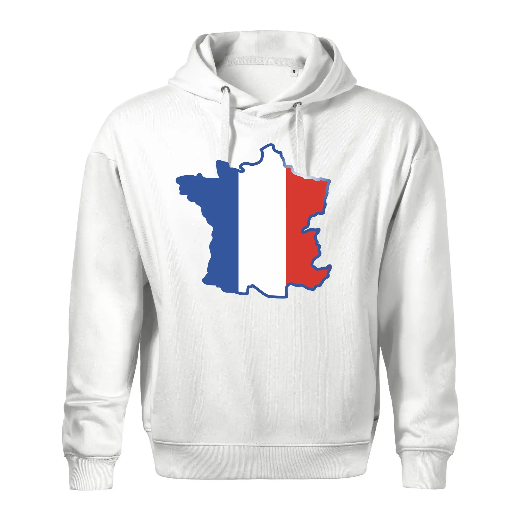 Francouzská vlajka mapa obrys