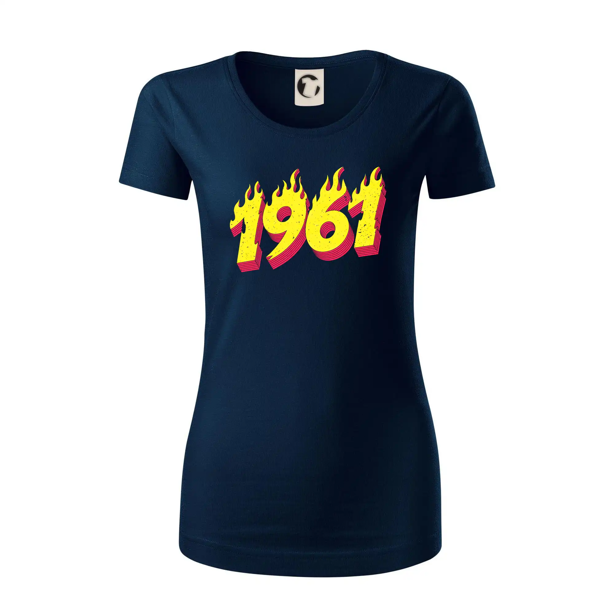 Trička s ročníkom 1961 - Narodeniny v ohni 1961 - Dámske tričko z organickej bavlny Origin (GOTS)