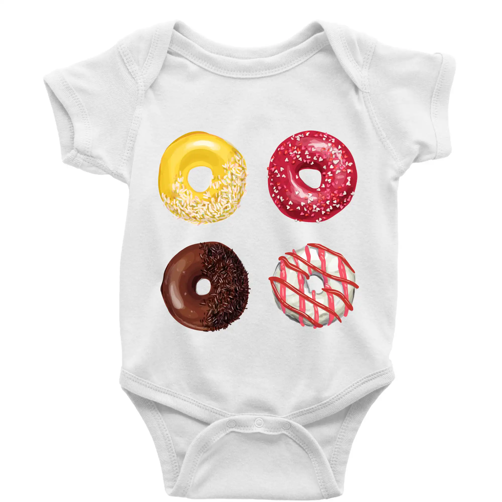 4 donuty - Body dojčenské s krátkym rukávom