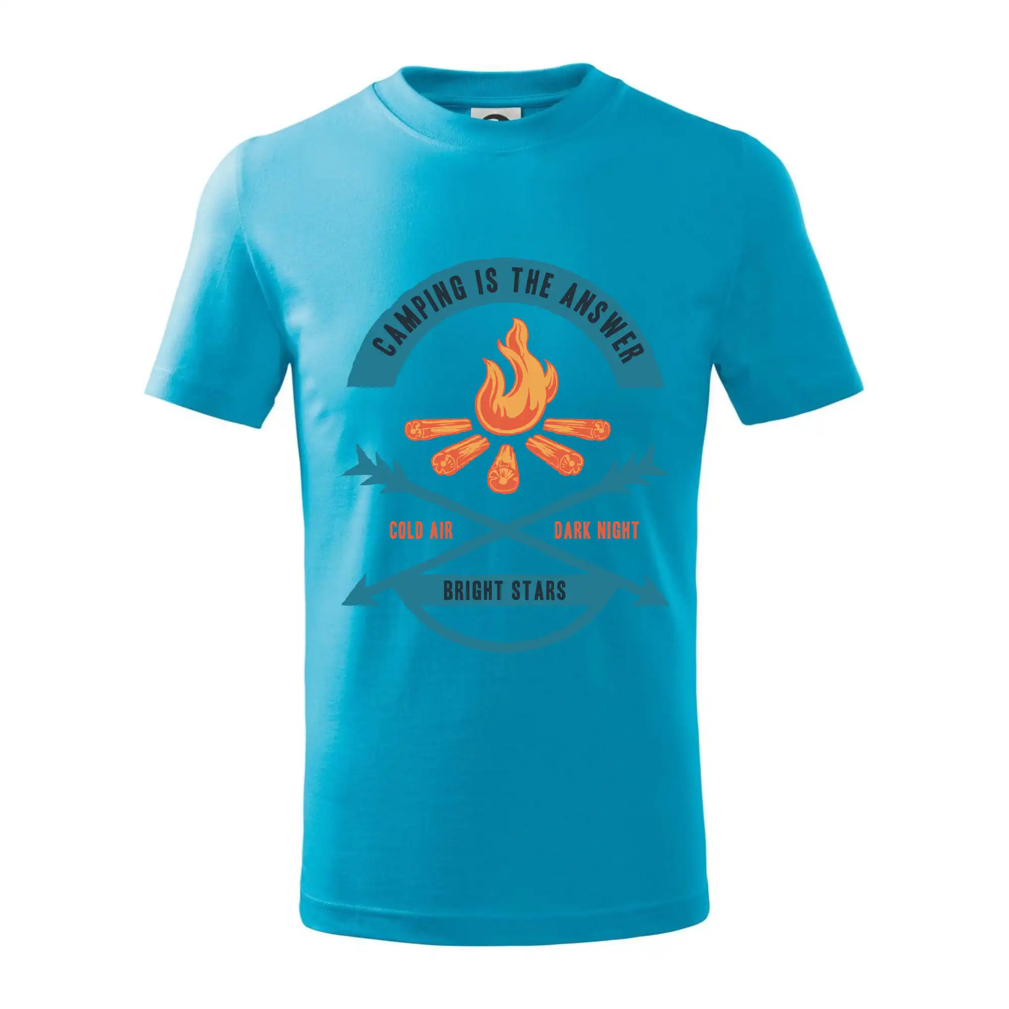 Trička na kempovanie - Camping oheň - Tričko detské bavlnené