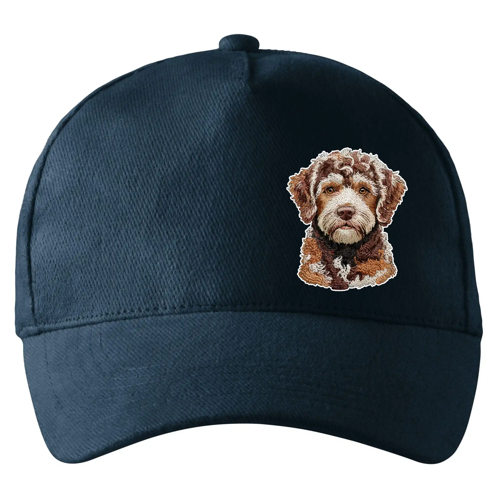 Ostatné psie plemená - Lagotto romagnolo vyšívaná hlava na prsníku - Šiltovka so zahnutým šiltom a mosaznou sponou