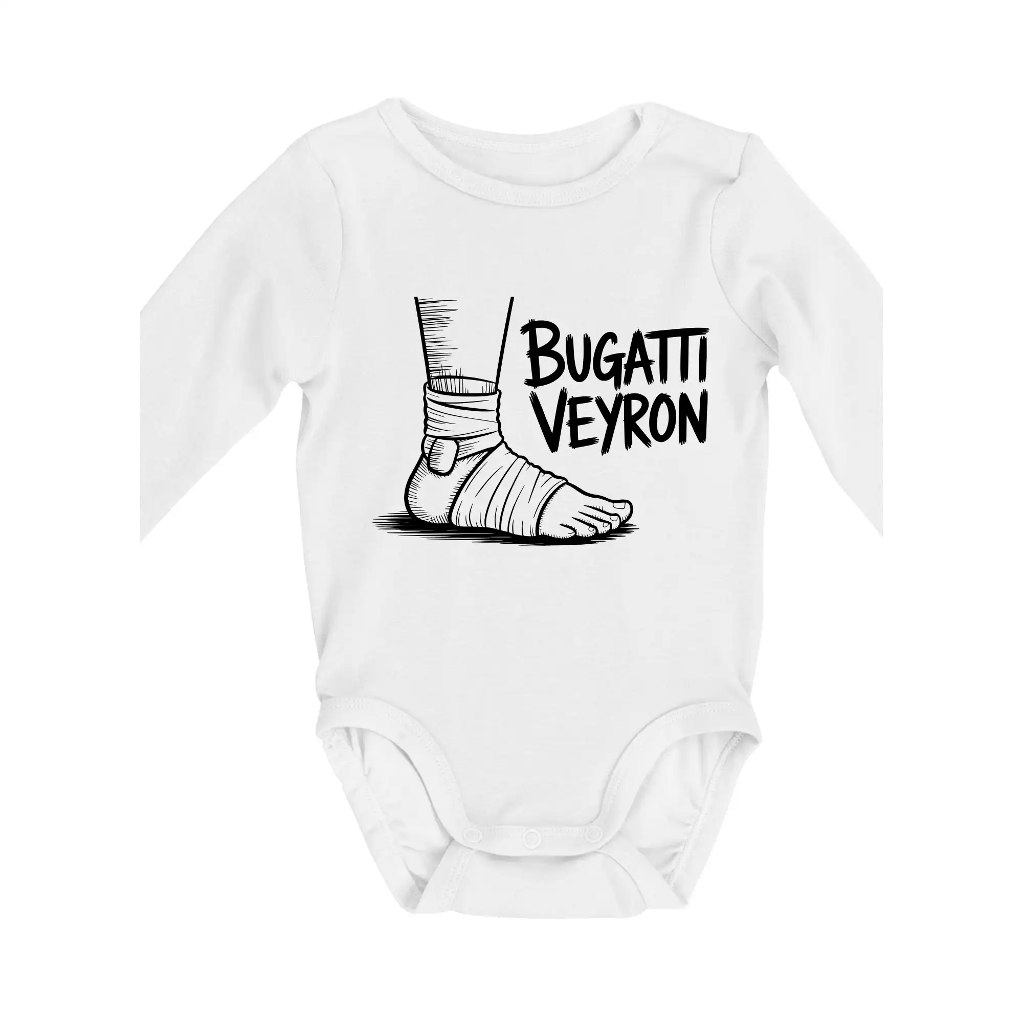 Tričká na párty - Bugatti vejron - Body dojčenské s dlhým rukávom