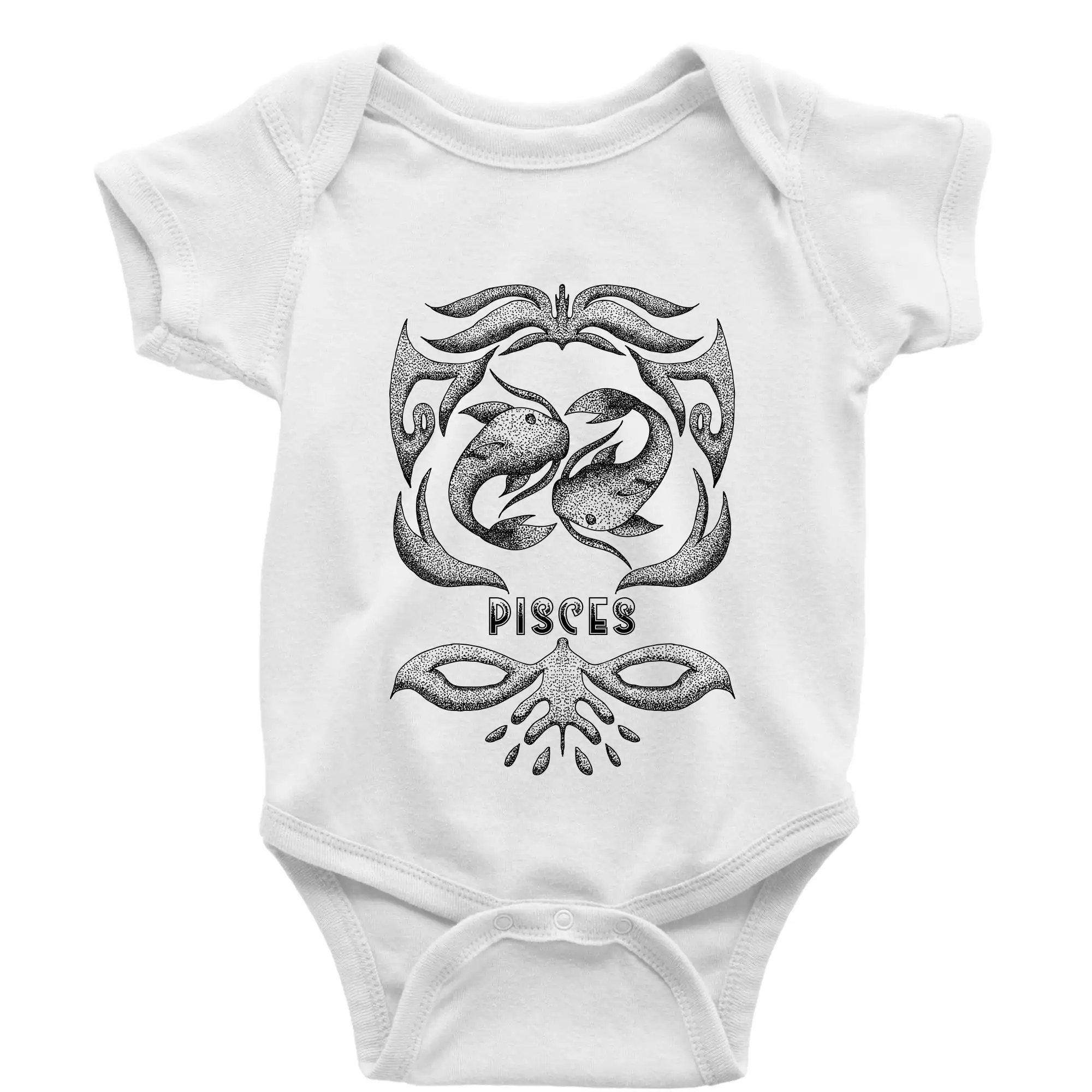 Tričká ryby - Pisces - vintage - Body dojčenské s krátkym rukávom
