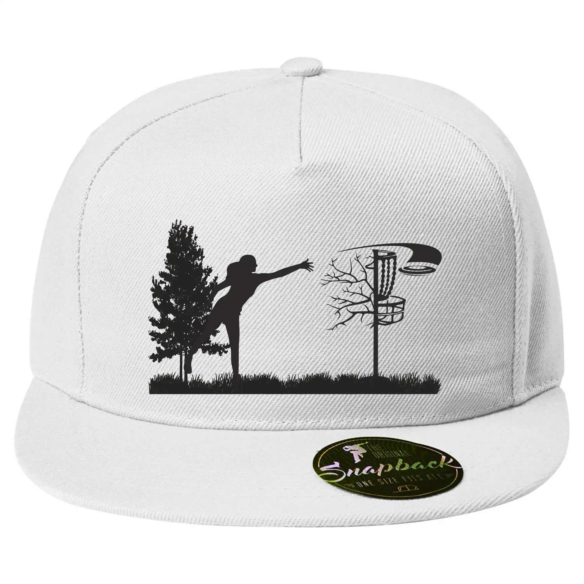 Disc golf - žena černý obrázek