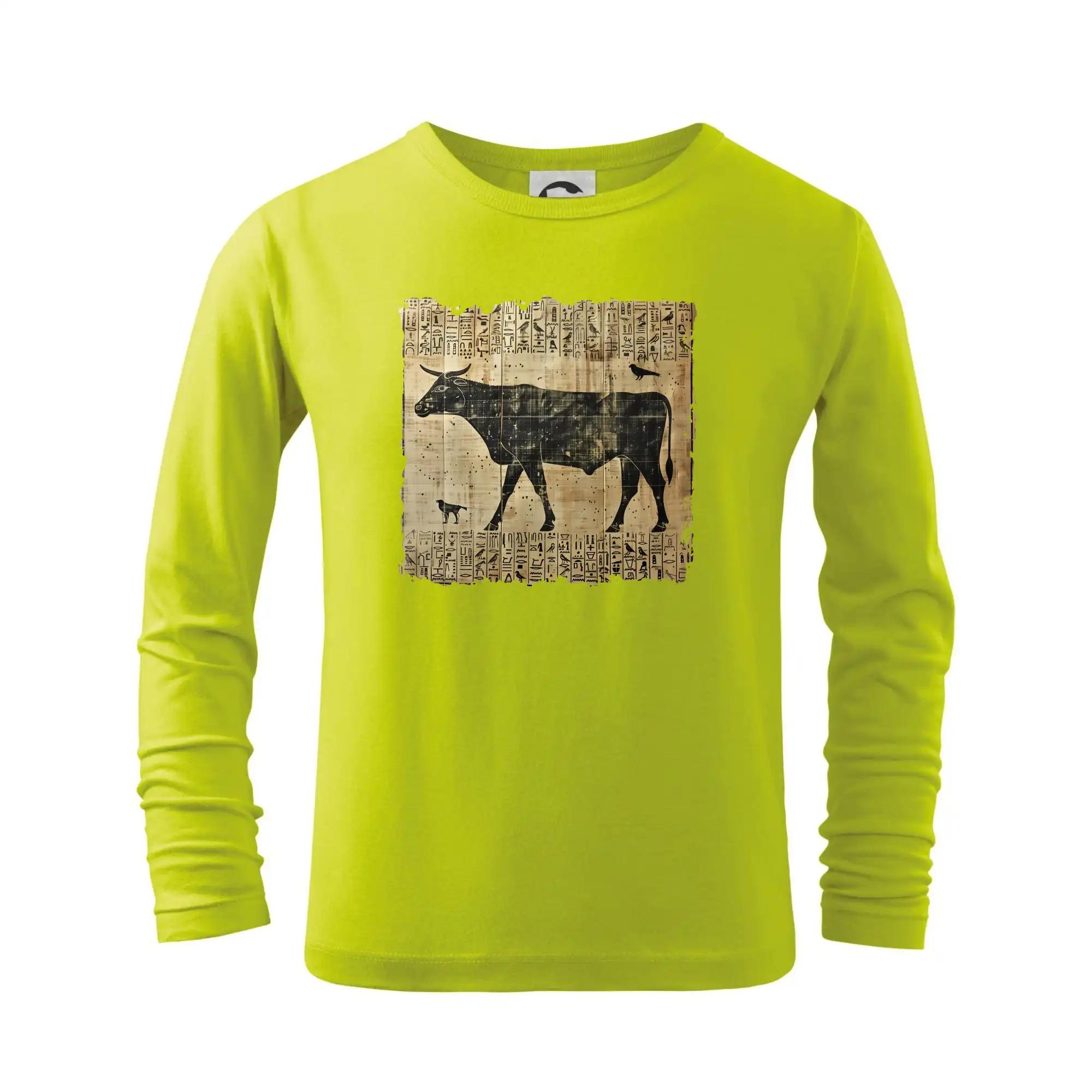 Tričká s kravou - Egyptské hieroglyfy krava - Tričko detské Long Sleeve