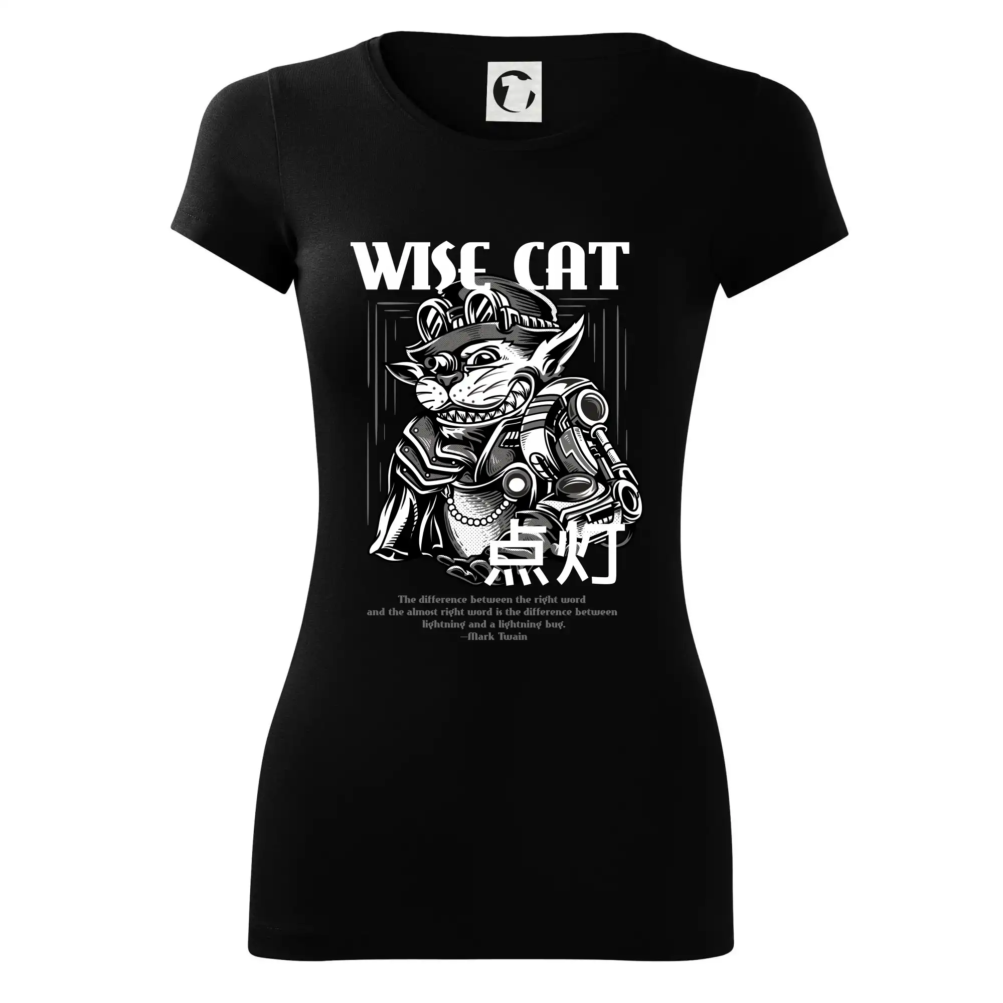 Tričká s potlačou steampunk - Steam punk wise cat - Dámske tričko Glance - Priliehavejší strih