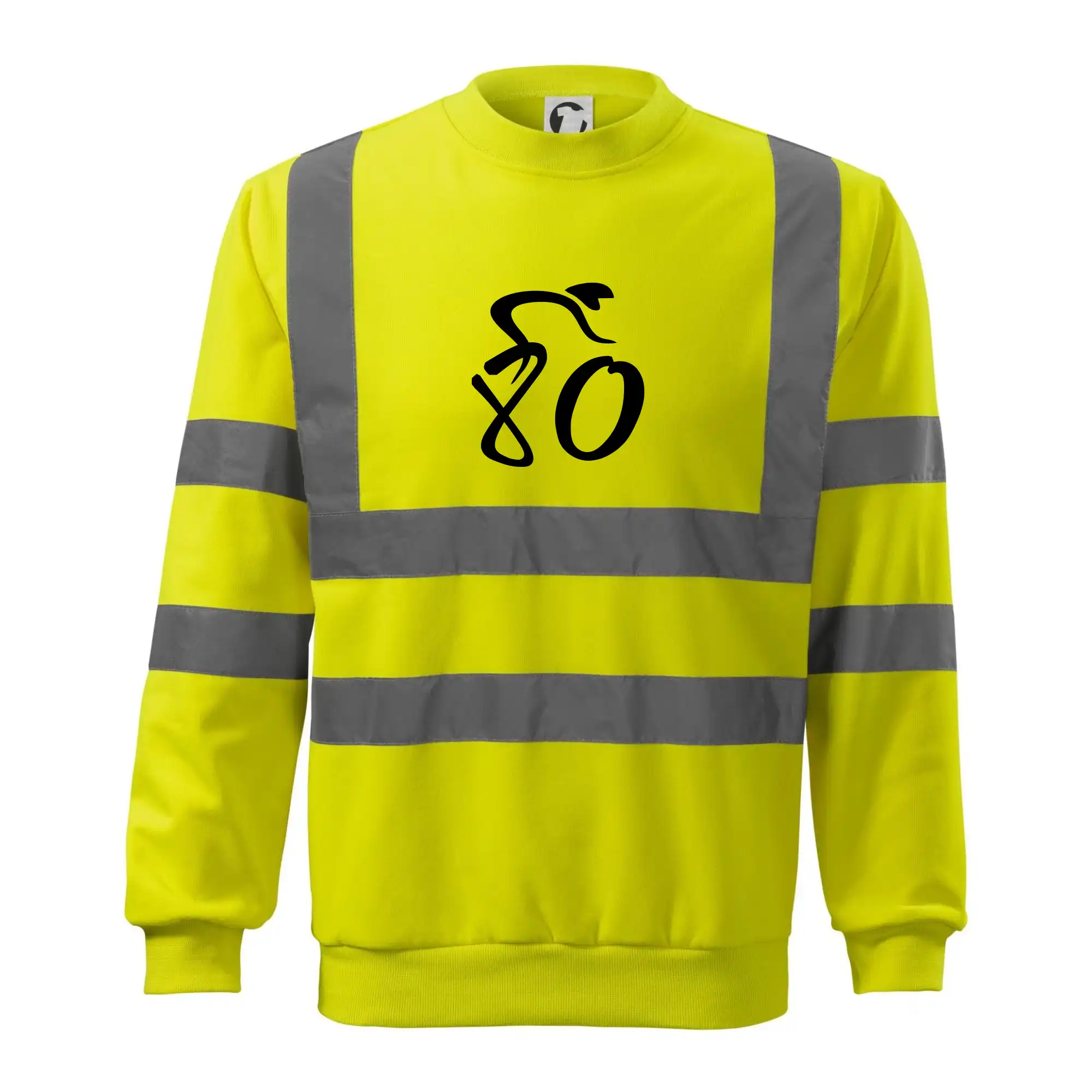 Tričko ako darček pre cyklistu - Cyklista oslavuje osemdesiatiny  (80) - Reflexná mikina