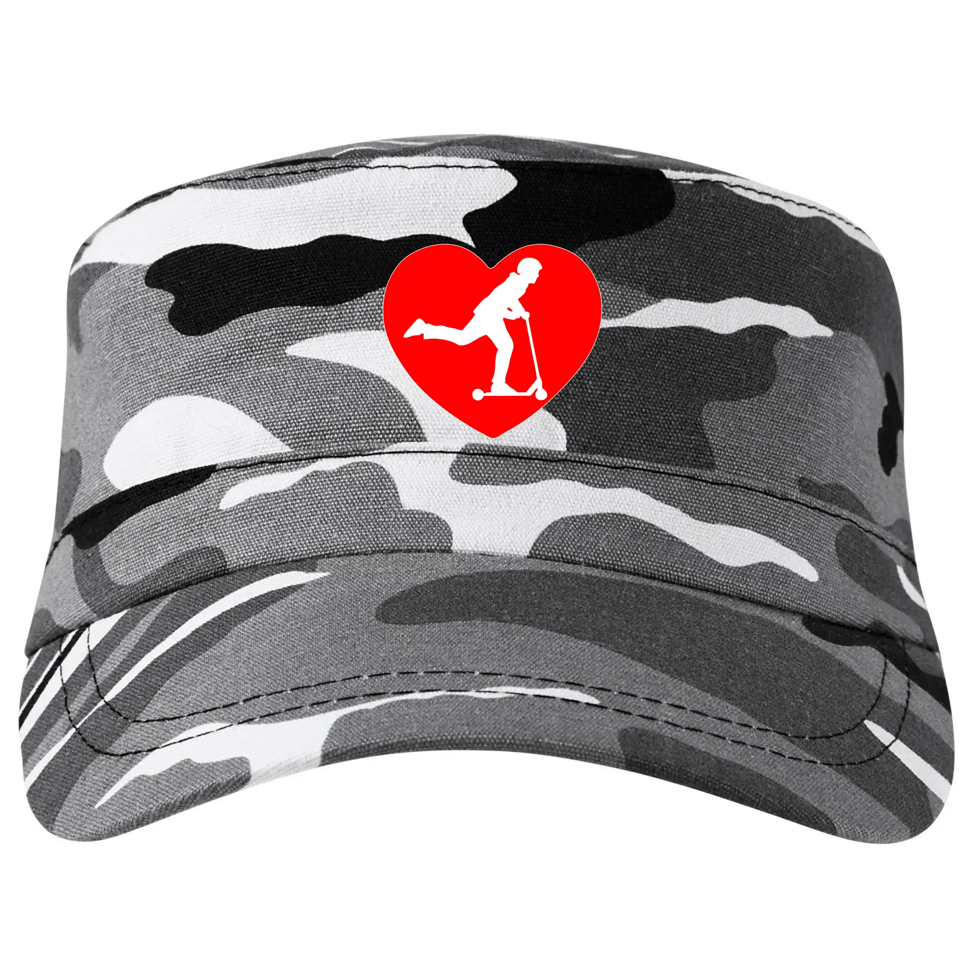 Tričká na kolobežku - Kolobežka srdce - Šiltovka CAMO