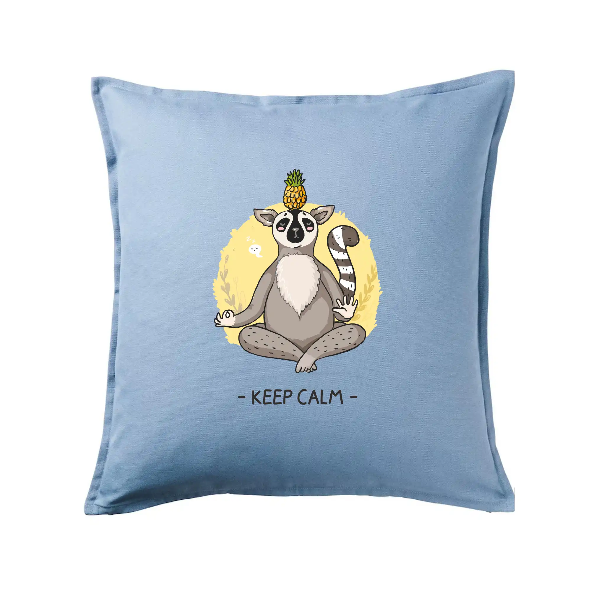 Tričká na jógu - Yoga - keep calm kreslený - Vankúš 50x50