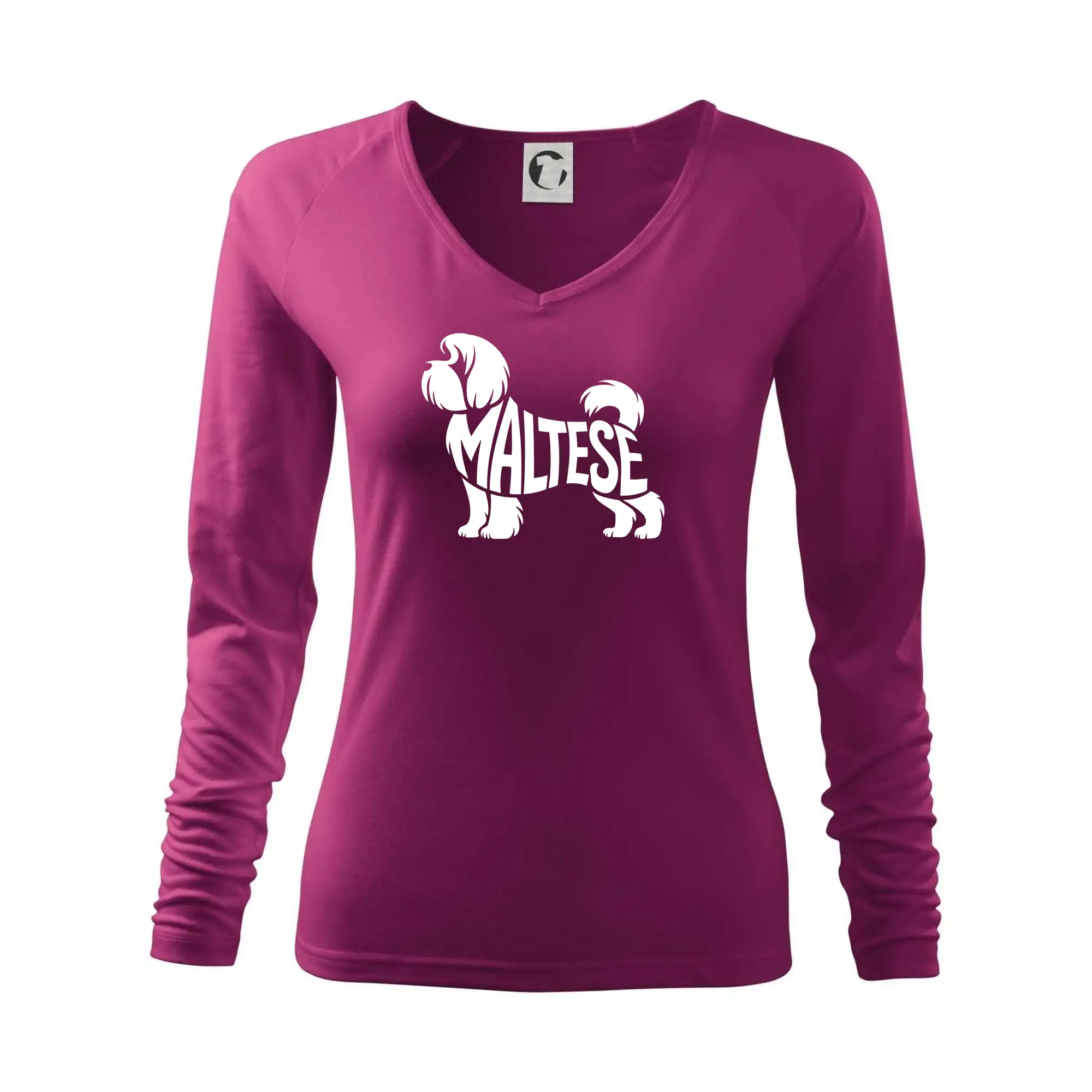 Ostatné psie plemená - Maltézsky psík nápis v tele - Tričko dámske Elegance
