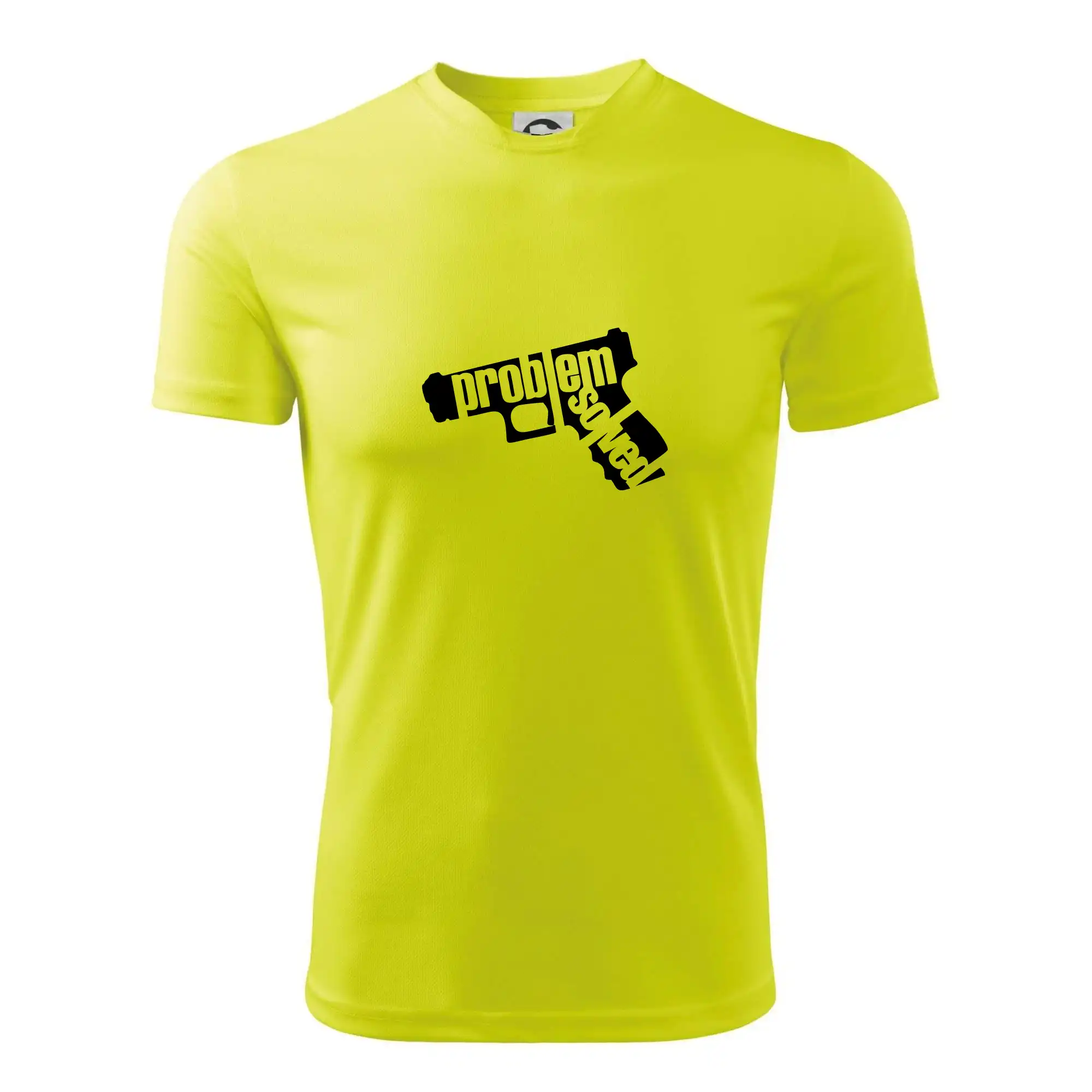 Tričká Problem Solved - Problém - zbraň - Pánske tričko Fantasy športové