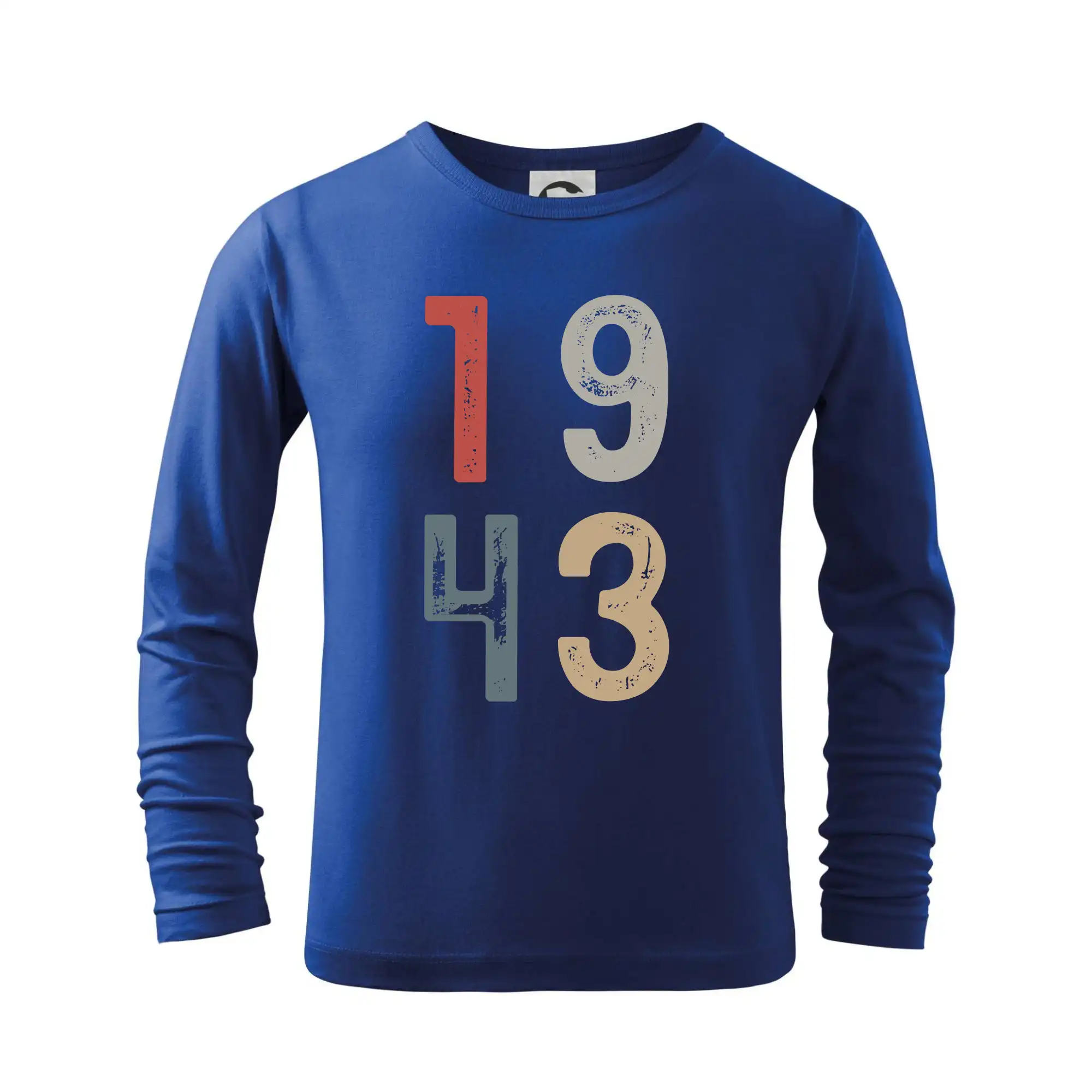 Tričká k narodeninám - Vintage číslica 1943 - Tričko detské Long Sleeve