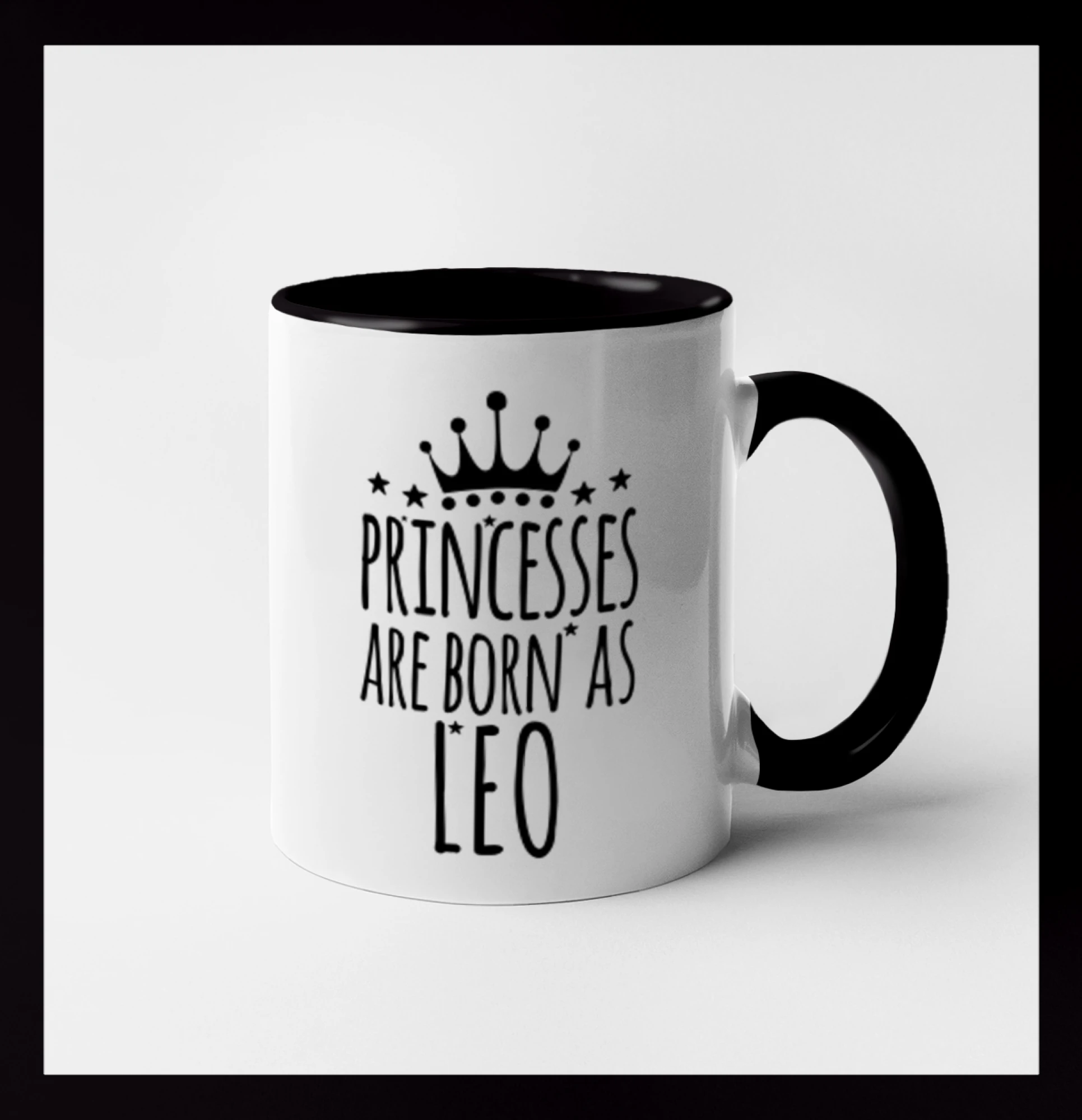 Tričká s levom - Princesses are born as Leo - Lev - Hrnček 