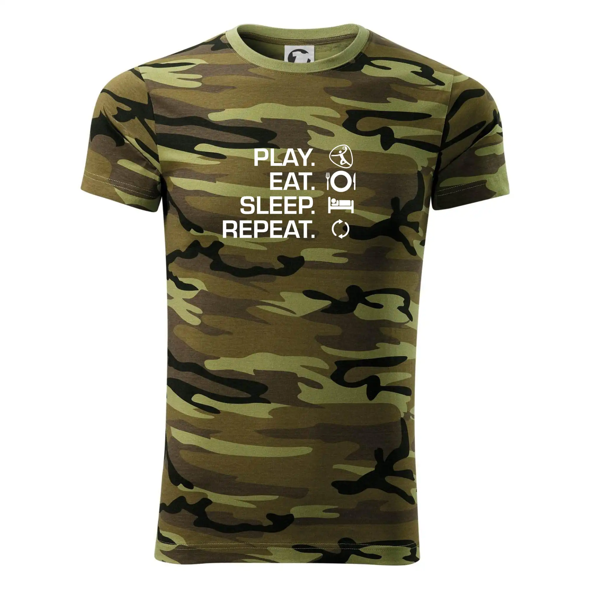 Tričká na hádzanú - Play Eat Sleep Repeat hádzaná - Army CAMOUFLAGE