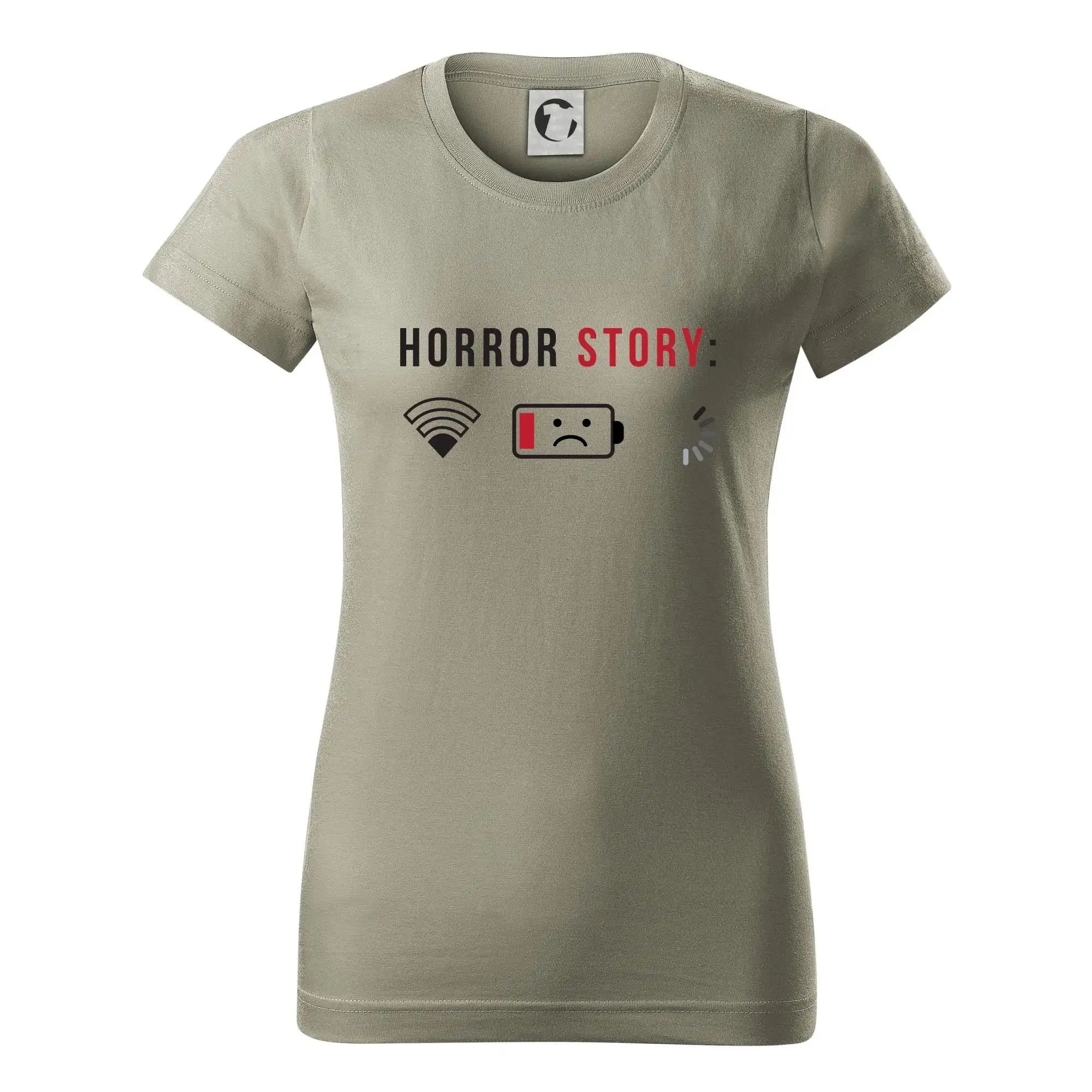 Tričká pre ajťákov - Horror story - Dámske tričko basic - ľahko voľnejšie a dlhšie