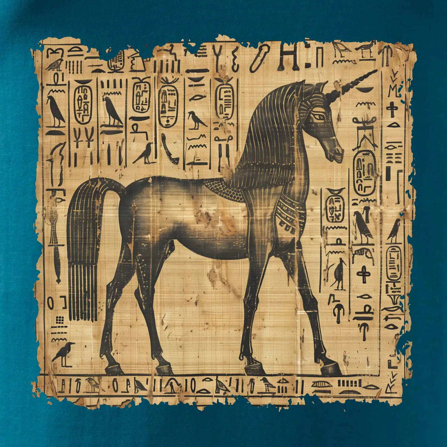Egyptské hieroglyfy jednorožec