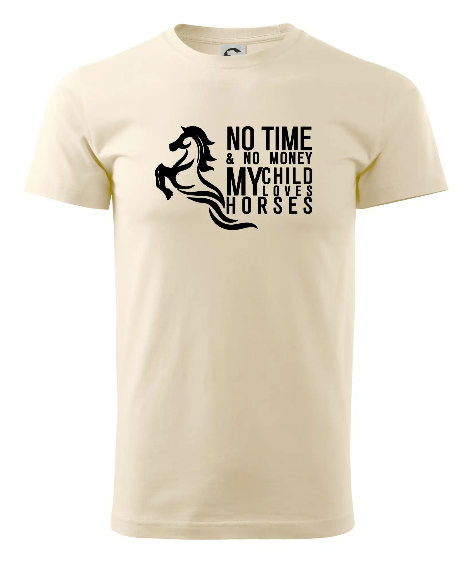Tričká s koňmi - No time no money my child loves horses - Pánske tričko nižšej gramáže