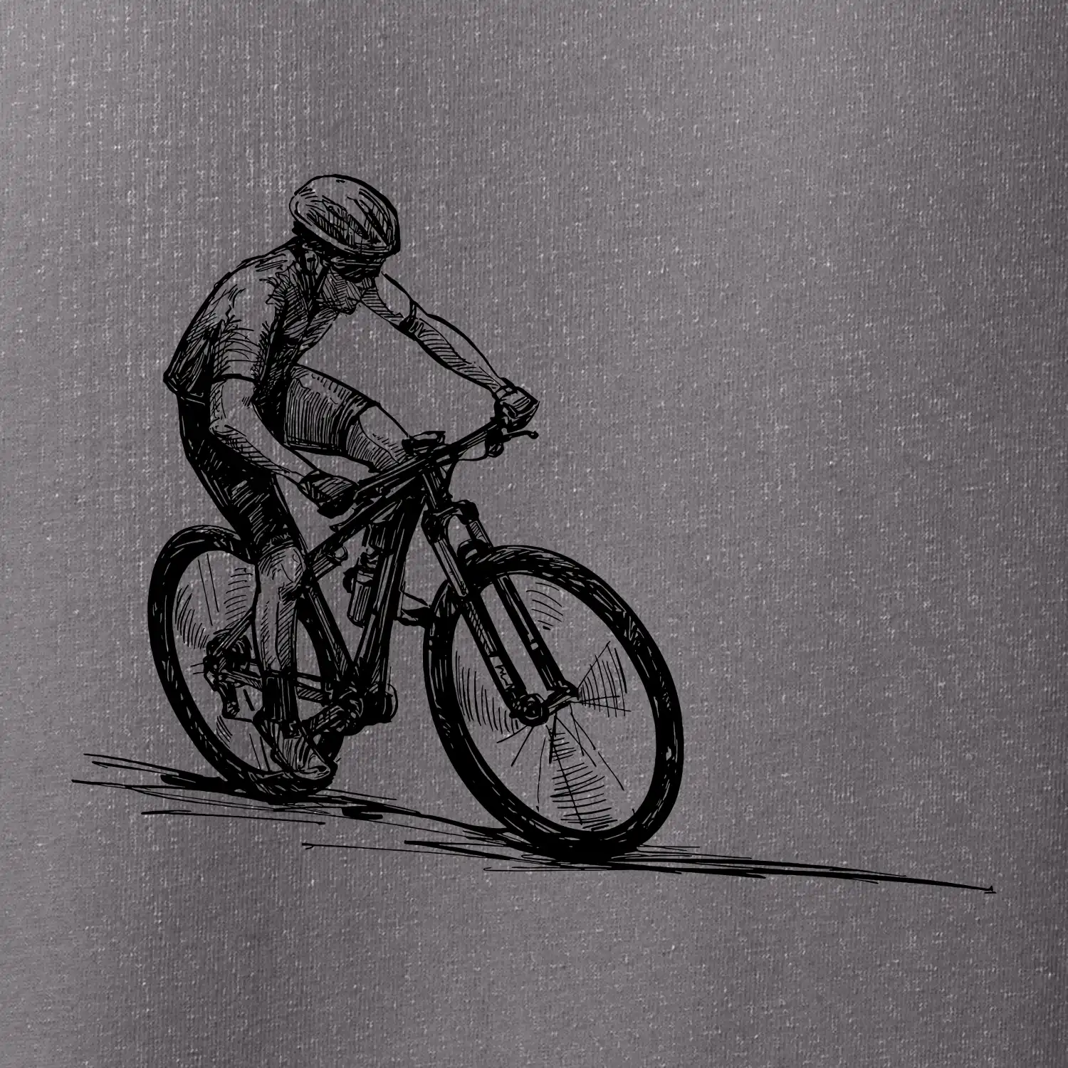 MTB kreslený cyklista