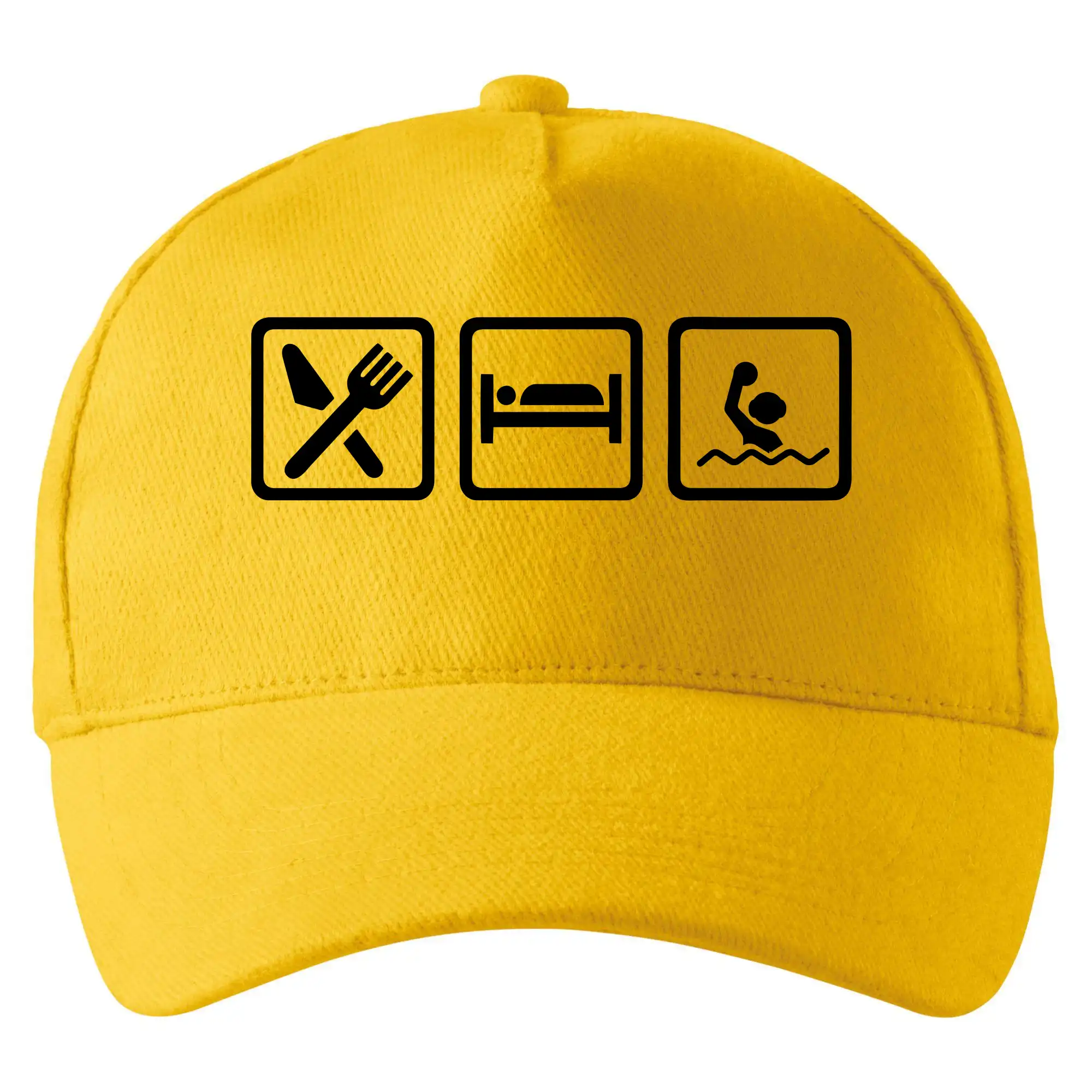 Ostatné športy - Eat sleep vodné pólo v rade - Šiltovka so zahnutým šiltom a mosaznou sponou