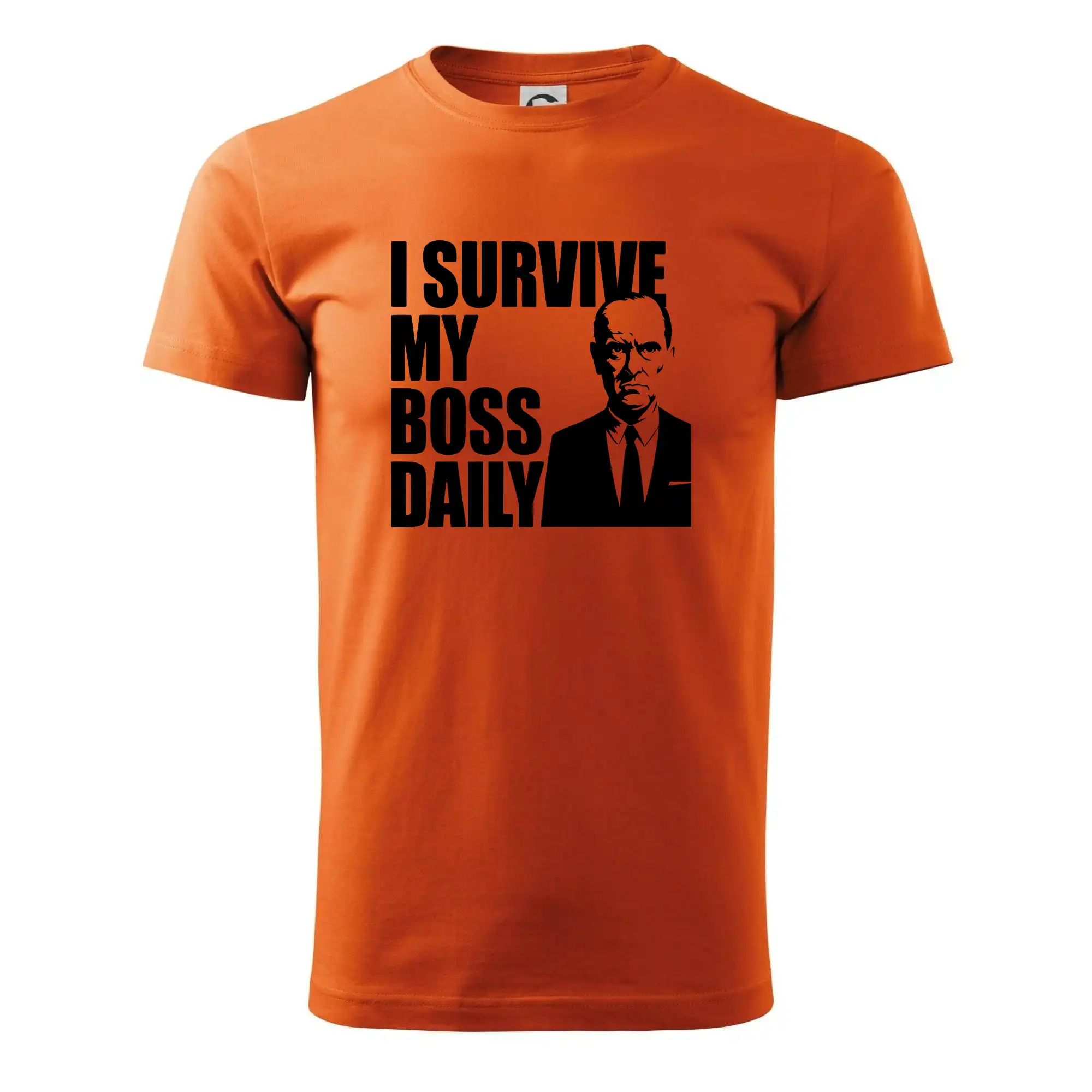 Vtipné tričká do práce - I survive my boss daily - Klasické pánske tričko vyššej gramáže