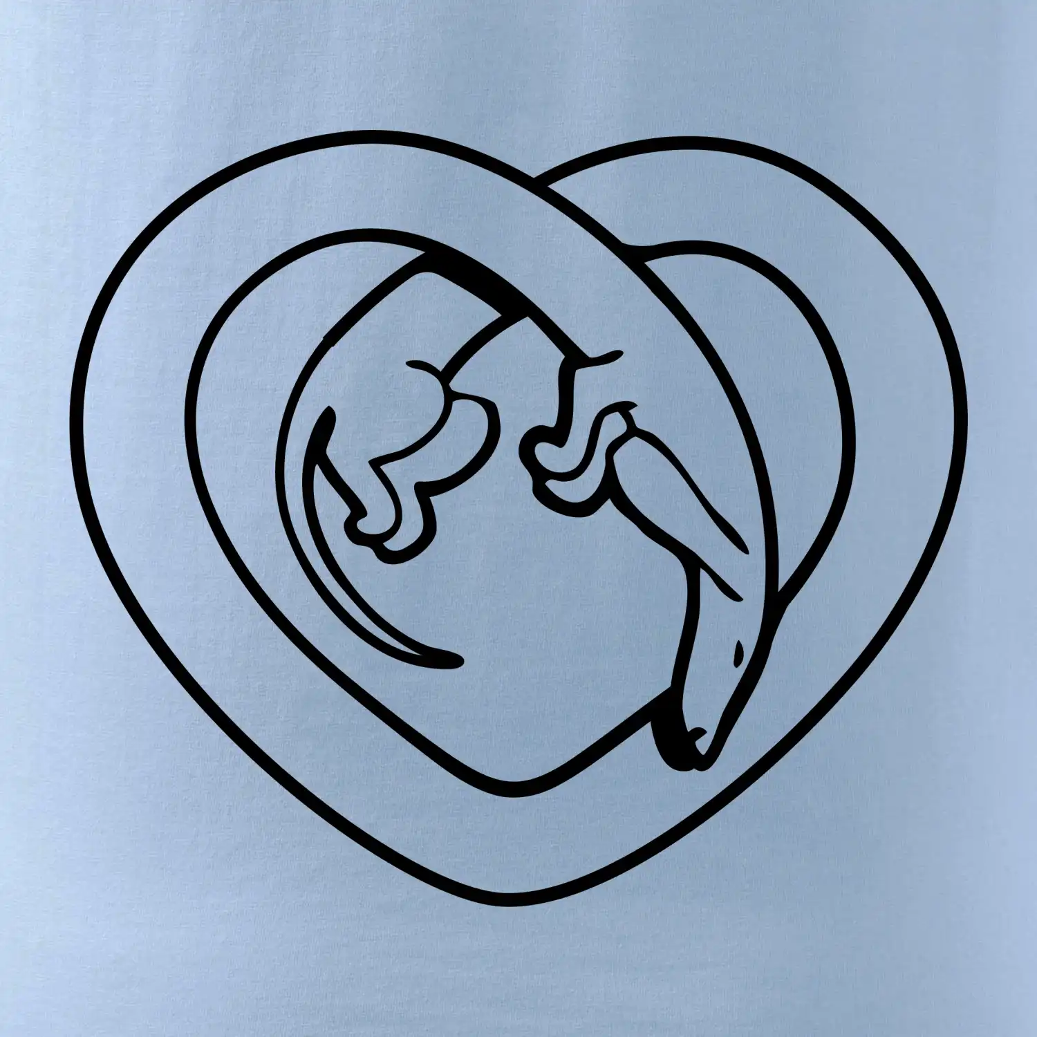 Jezevčík srdce - obrys