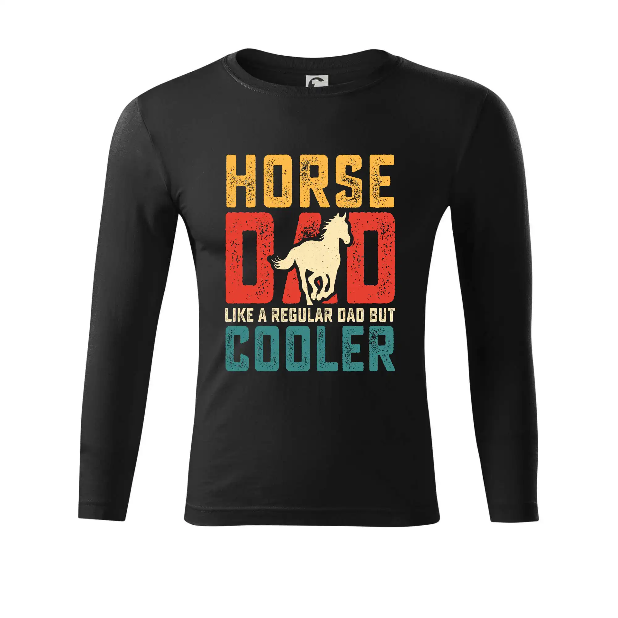 Tričká s koňmi - Horse dad like a regular dad but cooler - Tričko Progress s dlhým rukávom