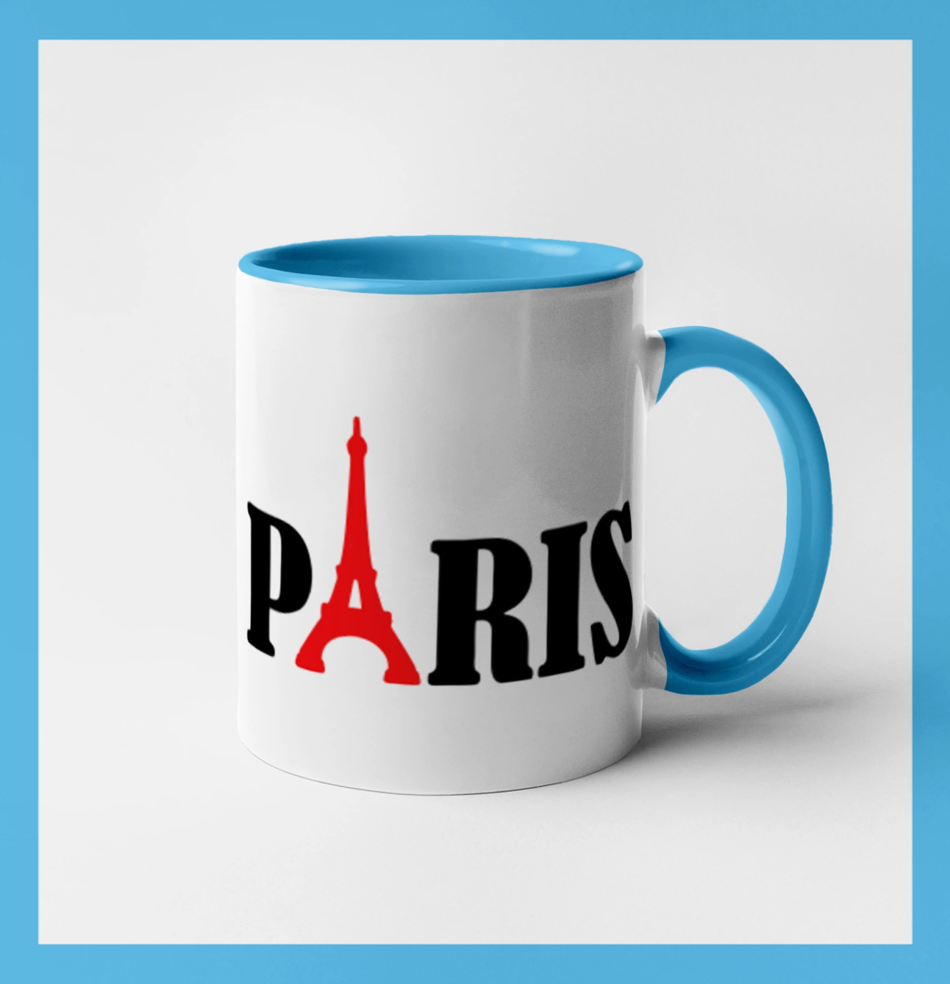 Tričká Francúzsko - Paris nápis Eiffelova veža - Hrnček 