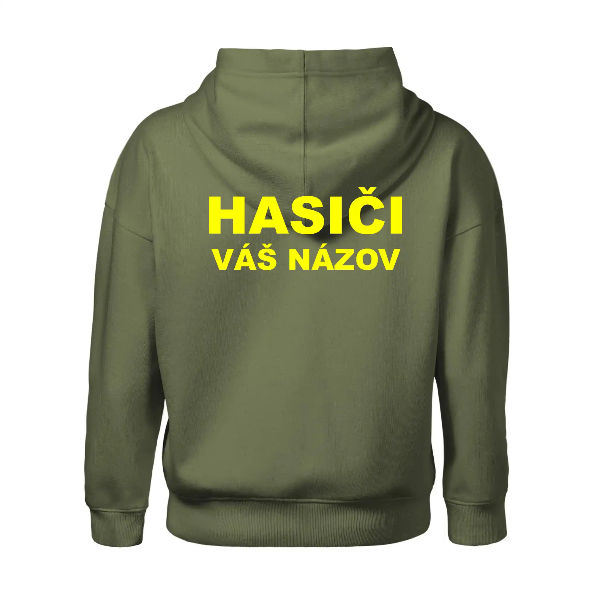 Hasiči - žltý nápis - váš názov zboru