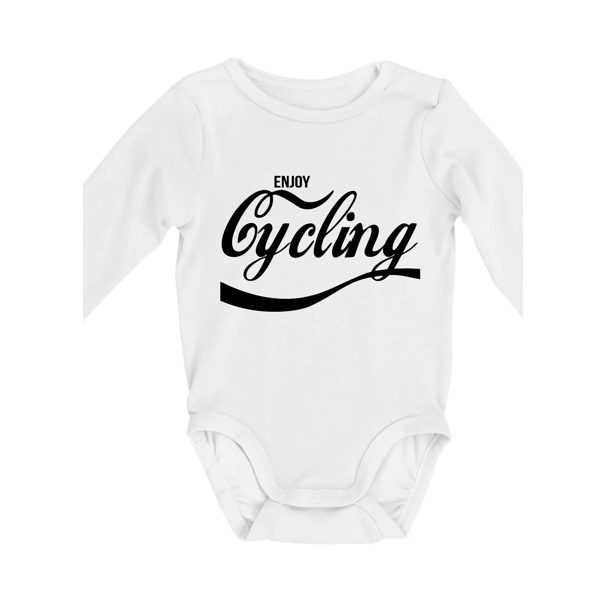 Tričko ako darček pre cyklistu - Enjoy Cycling - Body dojčenské s dlhým rukávom