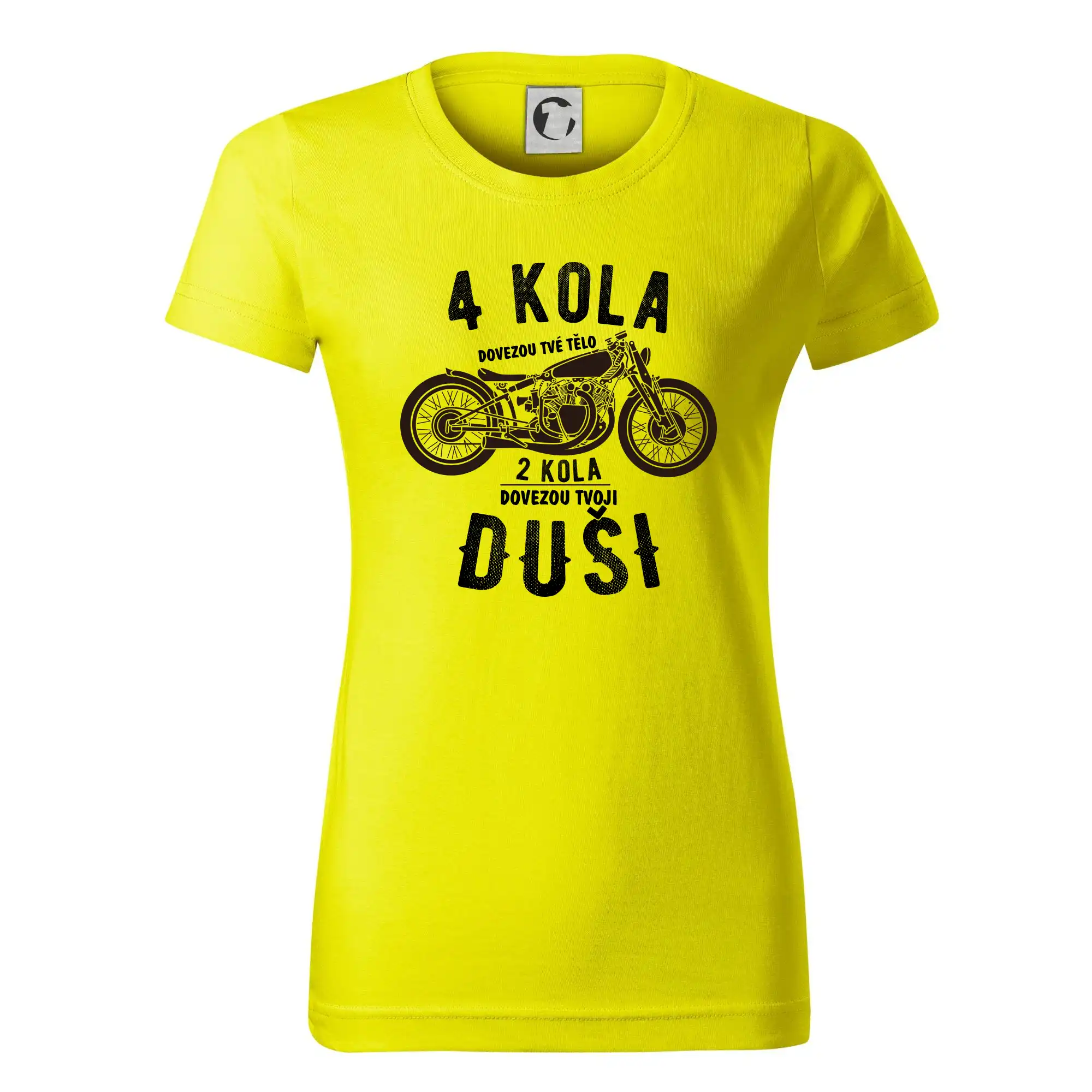 4 kolesá vs 2 kolesá - Dámske tričko basic - ľahko voľnejšie a dlhšie